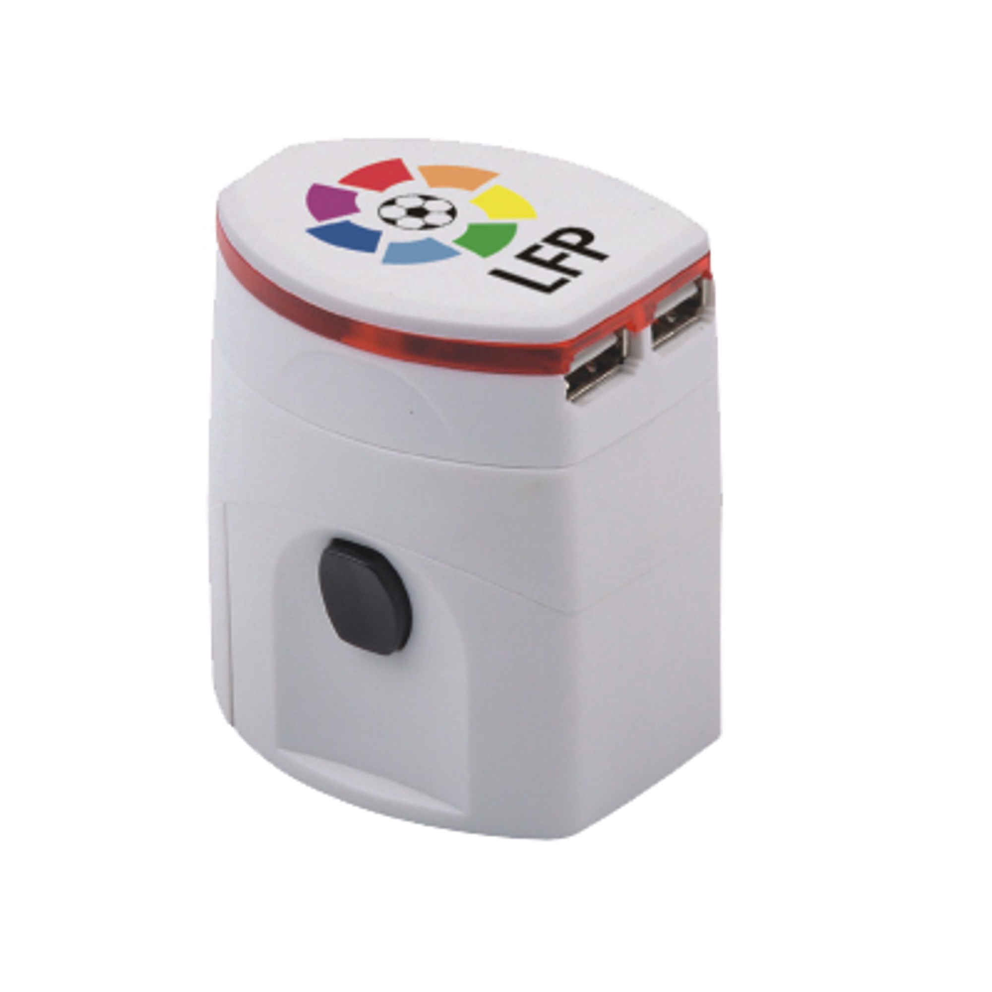 Light-up Universal Plug Travel Adapter With USB - Image 2