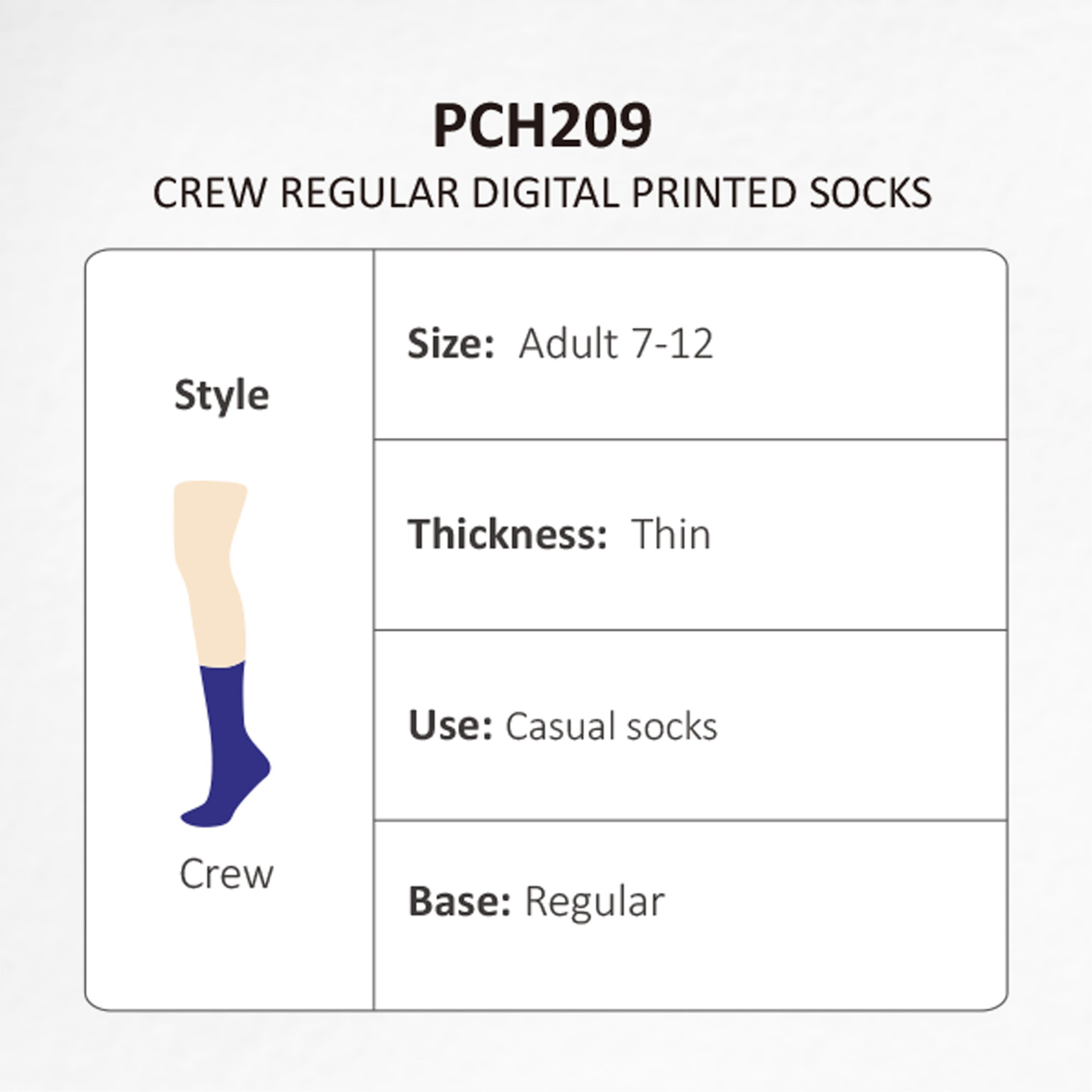 Crew Regular Digital Printed Socks - Image 8