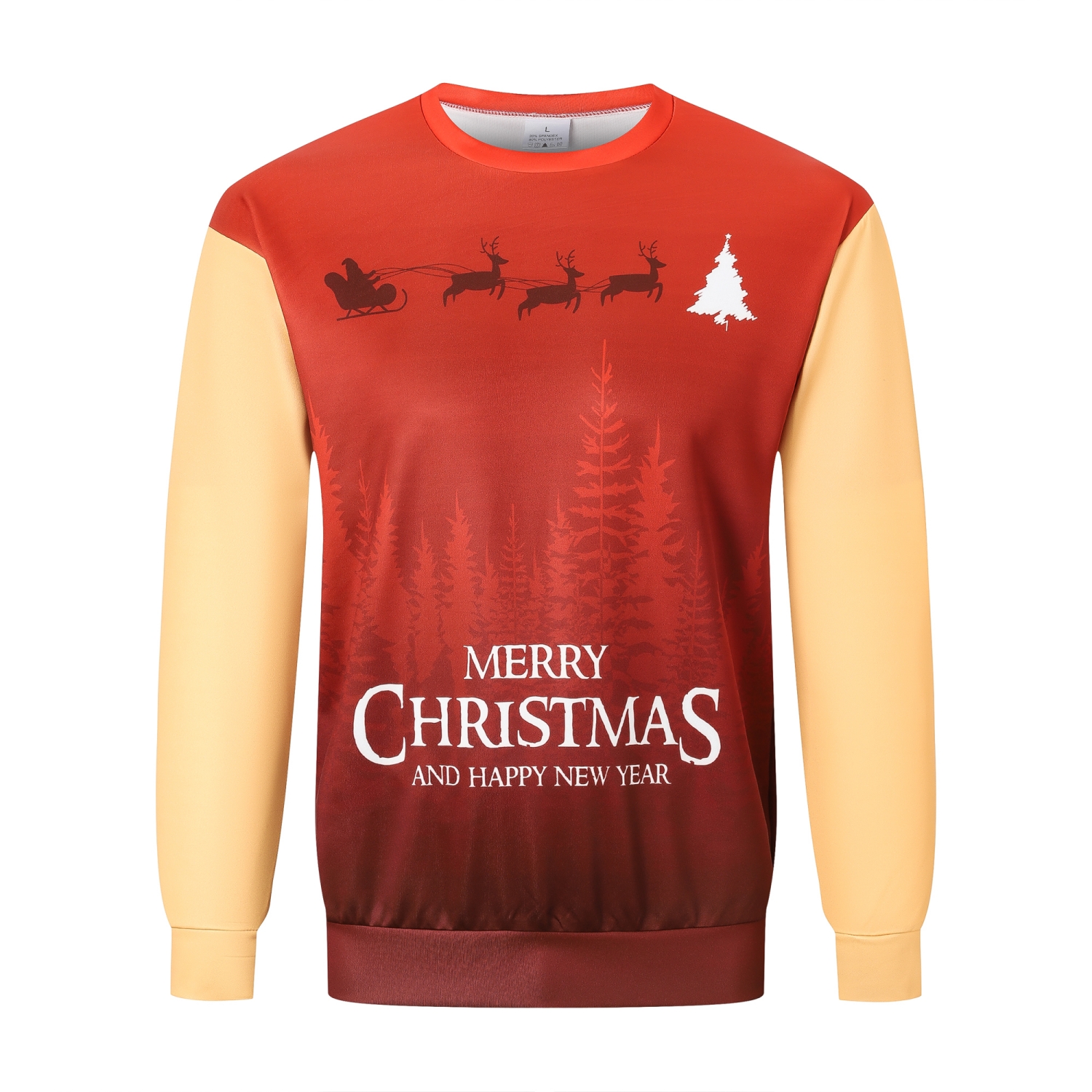 Unisex Adults Polyester Spandex Sublimated Christmas Sweatshirts - Image 3