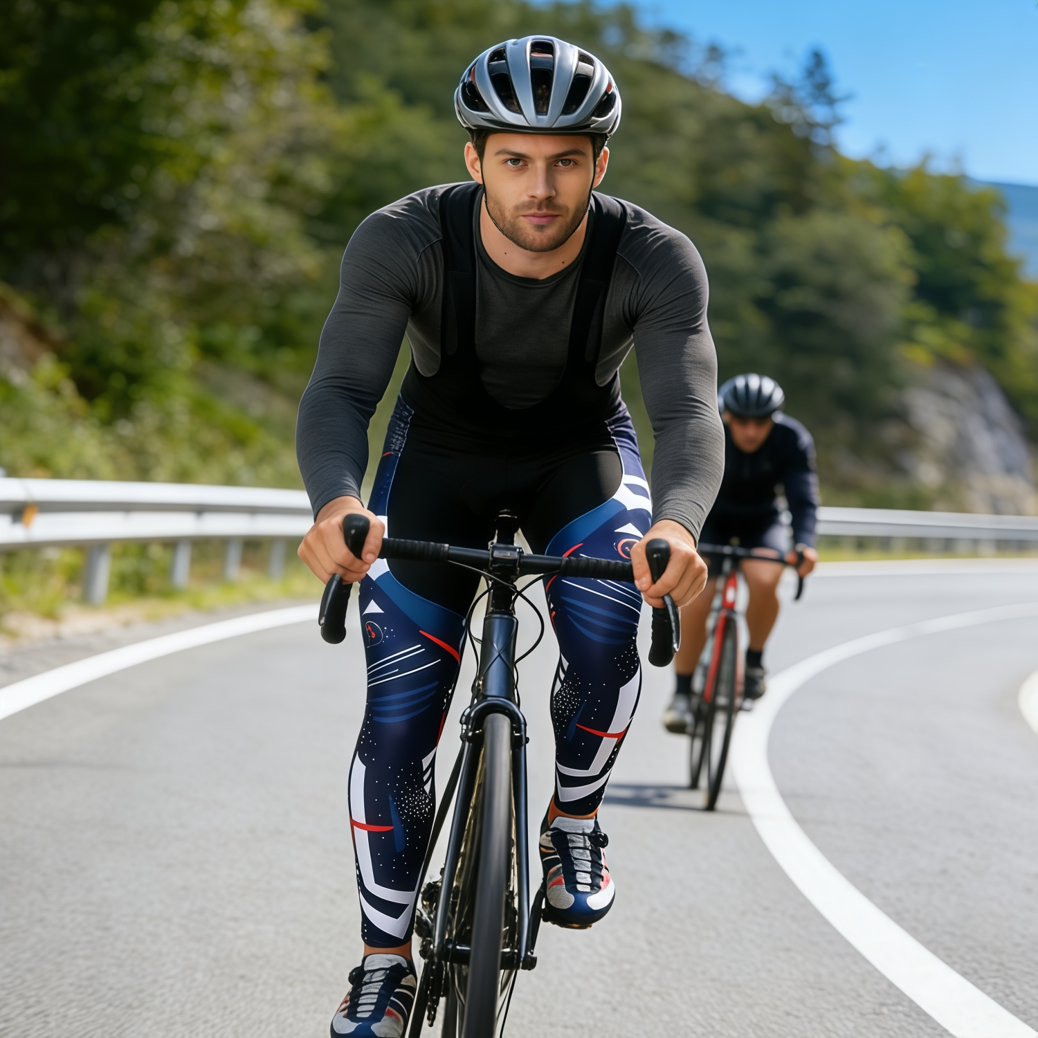 Men's Sublimated Cycling Bib Tights - Image 2