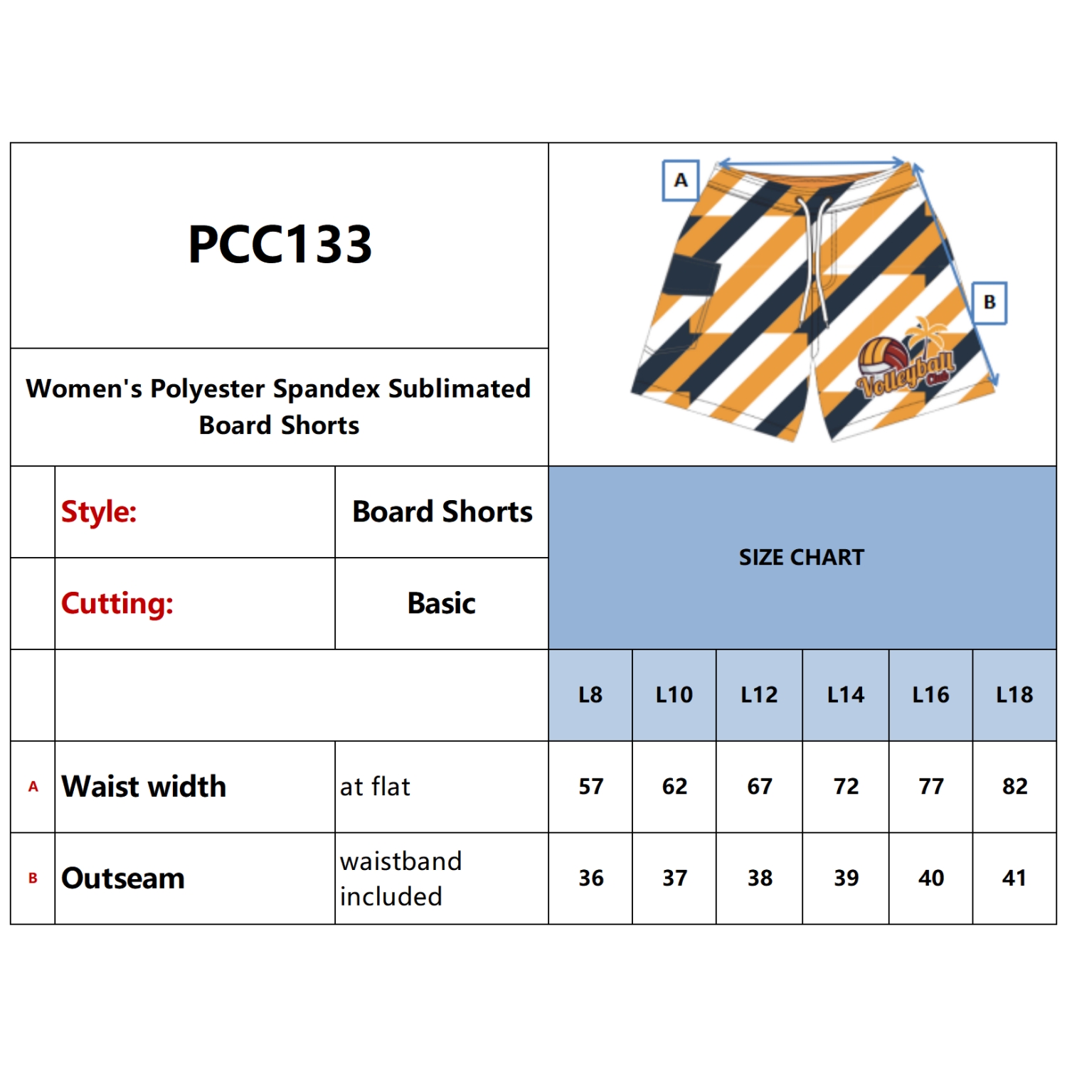 Women's Polyester Spandex Sublimated Board Shorts With Drawstring and Pocket - Image 11