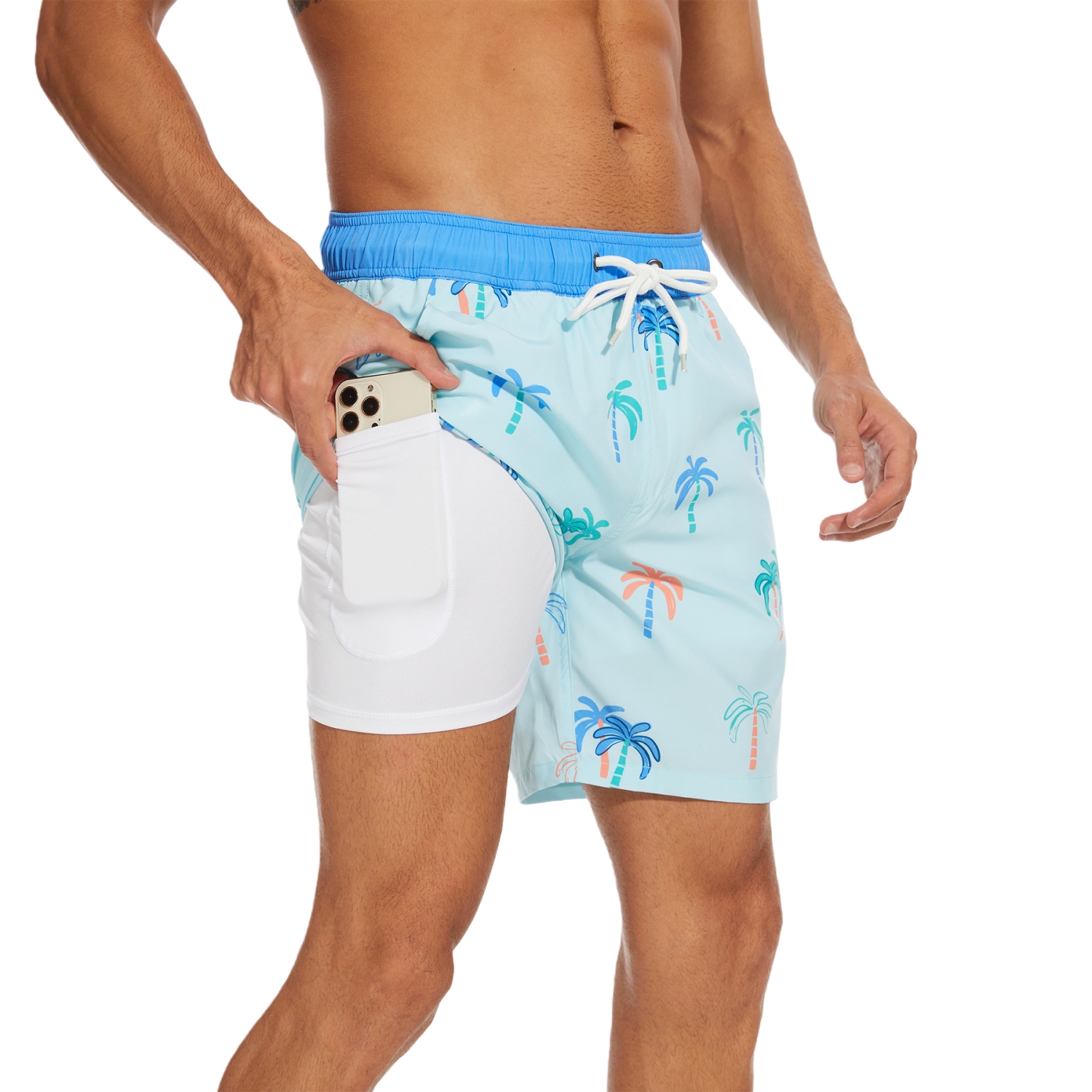 Men's Polyester Spandex Sublimated Swim Shorts - Image 5