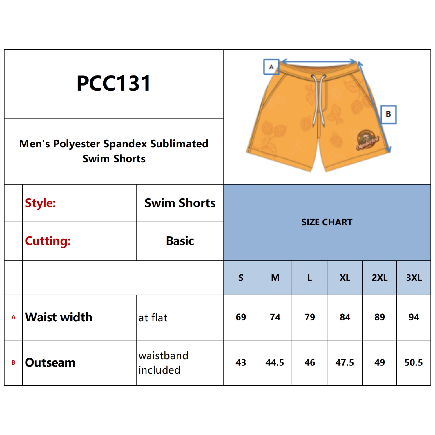 Men's Polyester Spandex Sublimated Swim Shorts - Image 12
