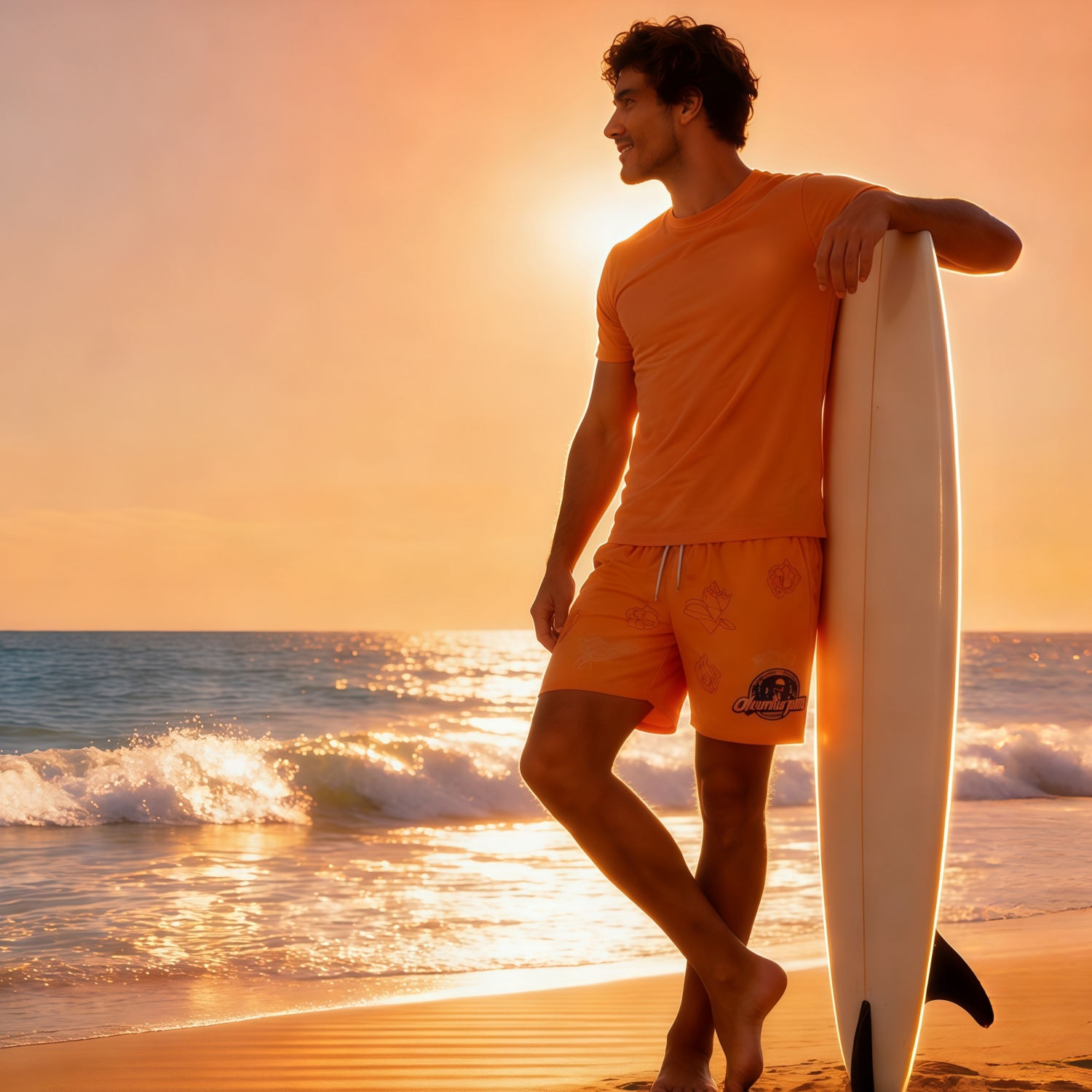 Men's Polyester Spandex Sublimated Swim Shorts - Image 2