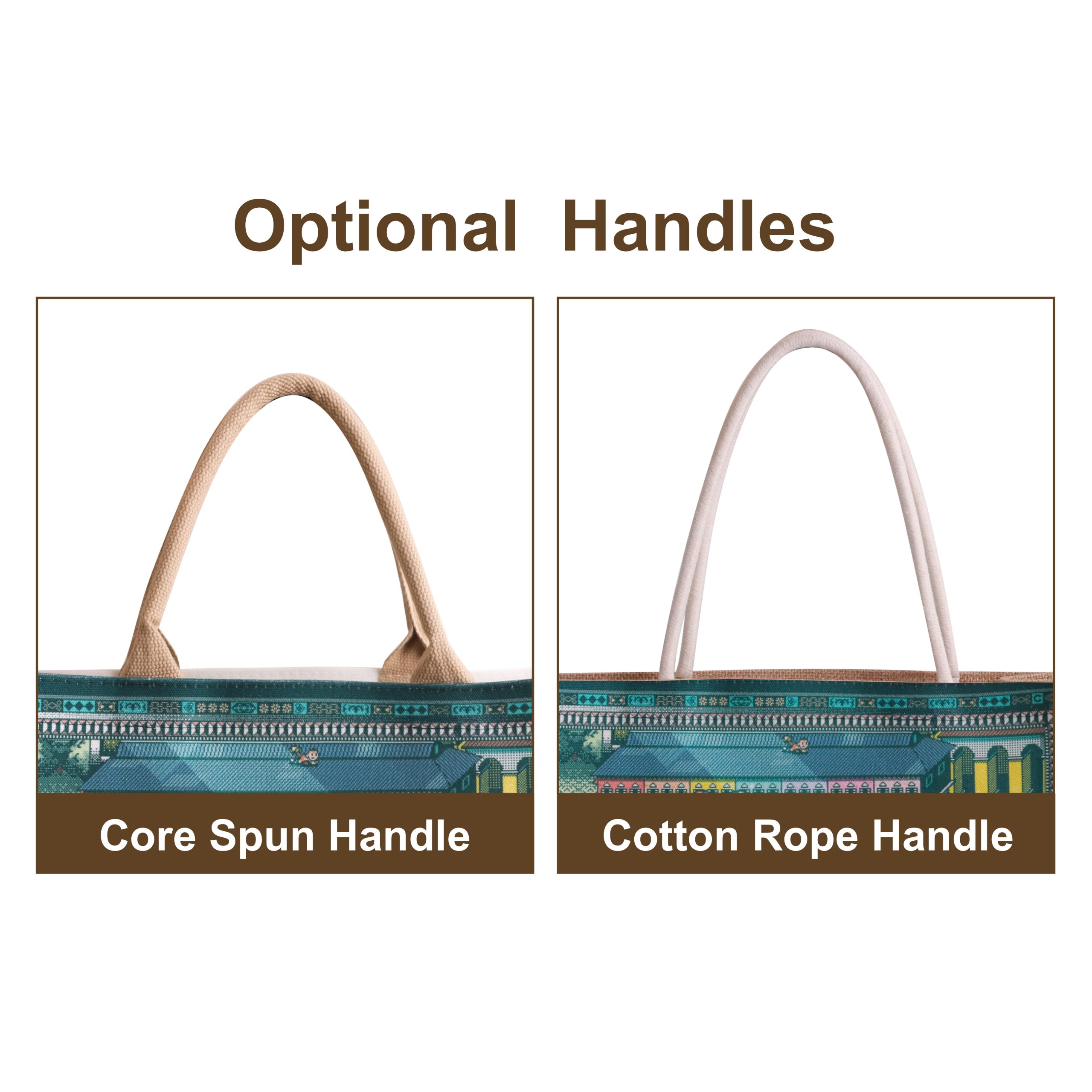 Canvas and Jute Tote Bag - Image 4