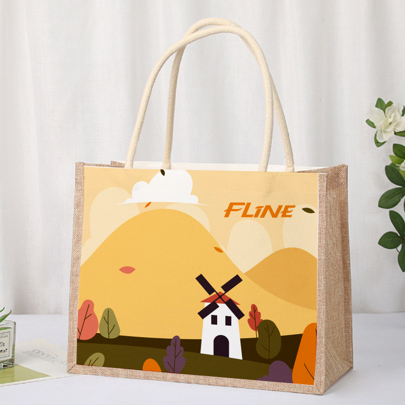 Canvas and Jute Tote Bag - Image 6