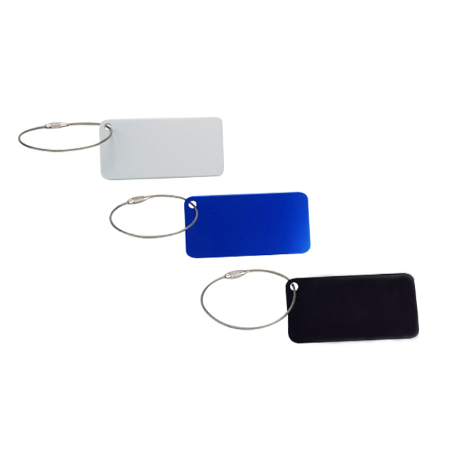 Square Aluminium Luggage Tag - Image 5
