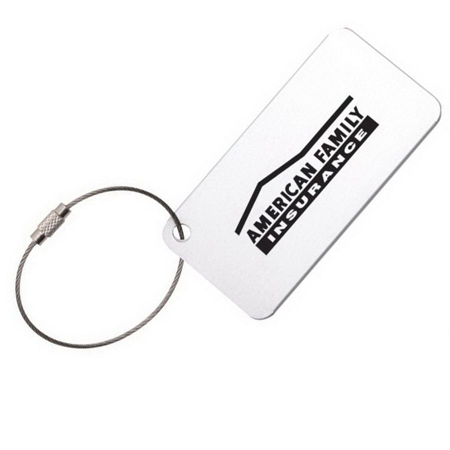 Square Aluminium Luggage Tag - Image 6