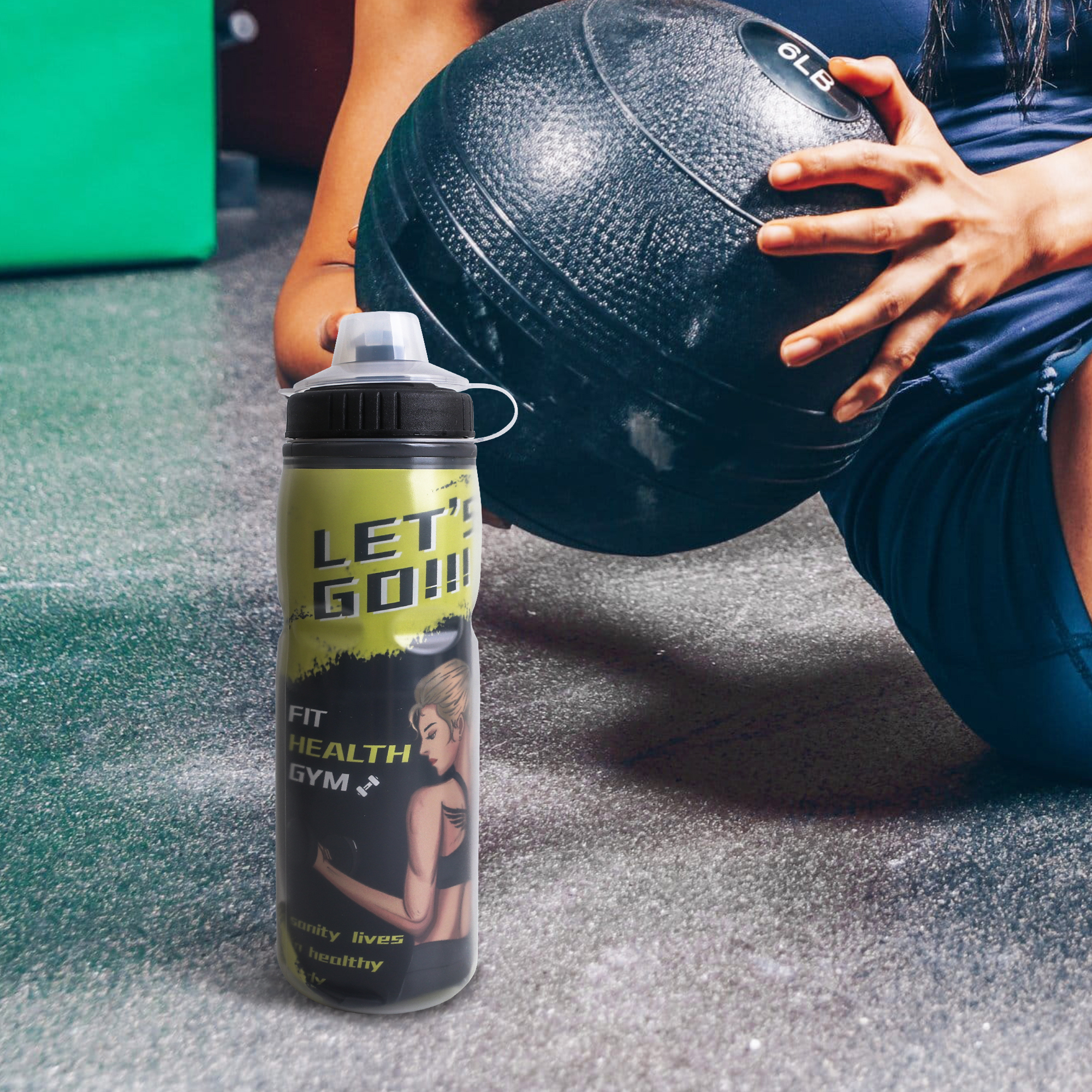 20oz 600ml Double Wall Squeeze Sports Water Bottle - Image 7