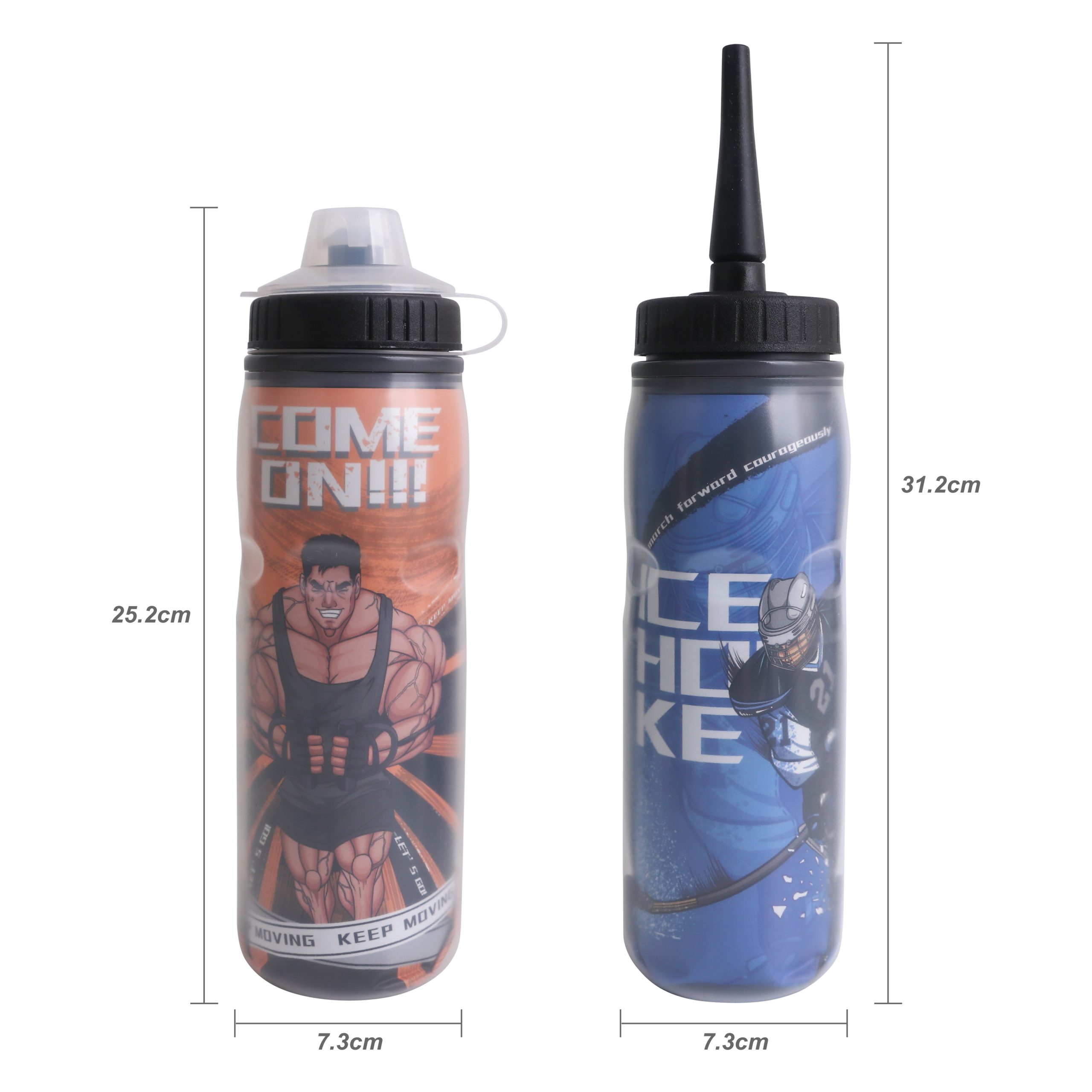 20oz 600ml Double Wall Squeeze Sports Water Bottle - Image 2