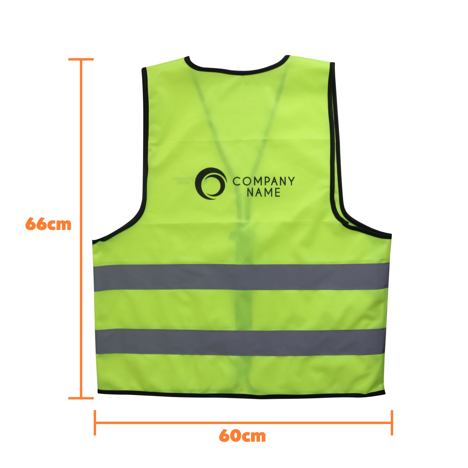 Unisex Adults Classic Hi-Vis Vest with Horizontal Reflective Tape - Image 8