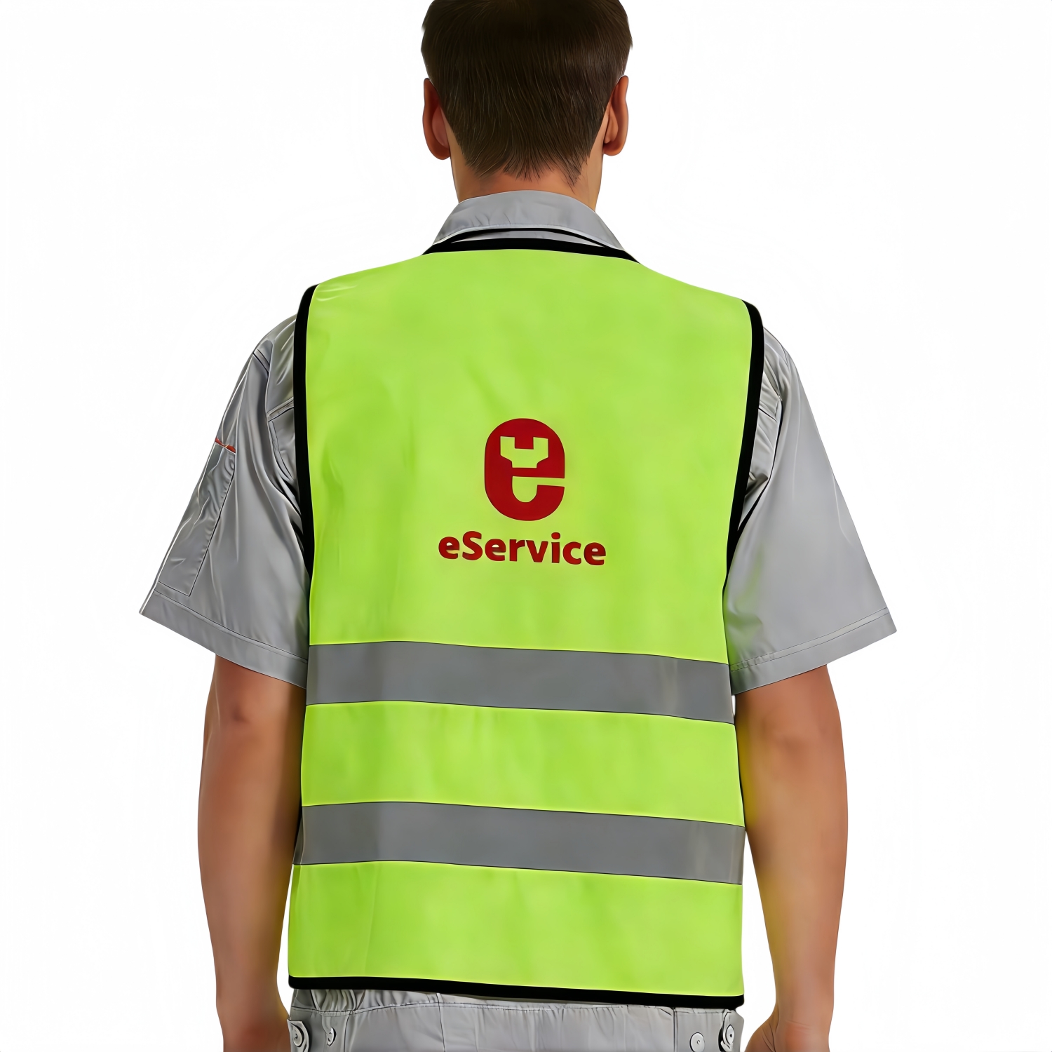 Unisex Adults Classic Hi-Vis Vest with Horizontal Reflective Tape - Image 2