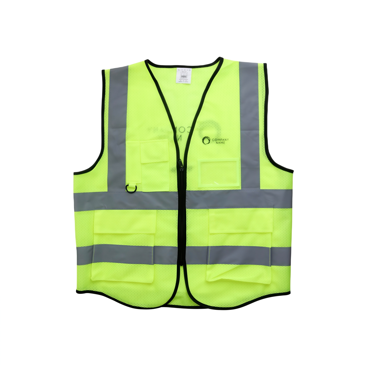Unisex Adults Hi-Vis Vest With Reflective Tapes and Functional Pockets - Image 4