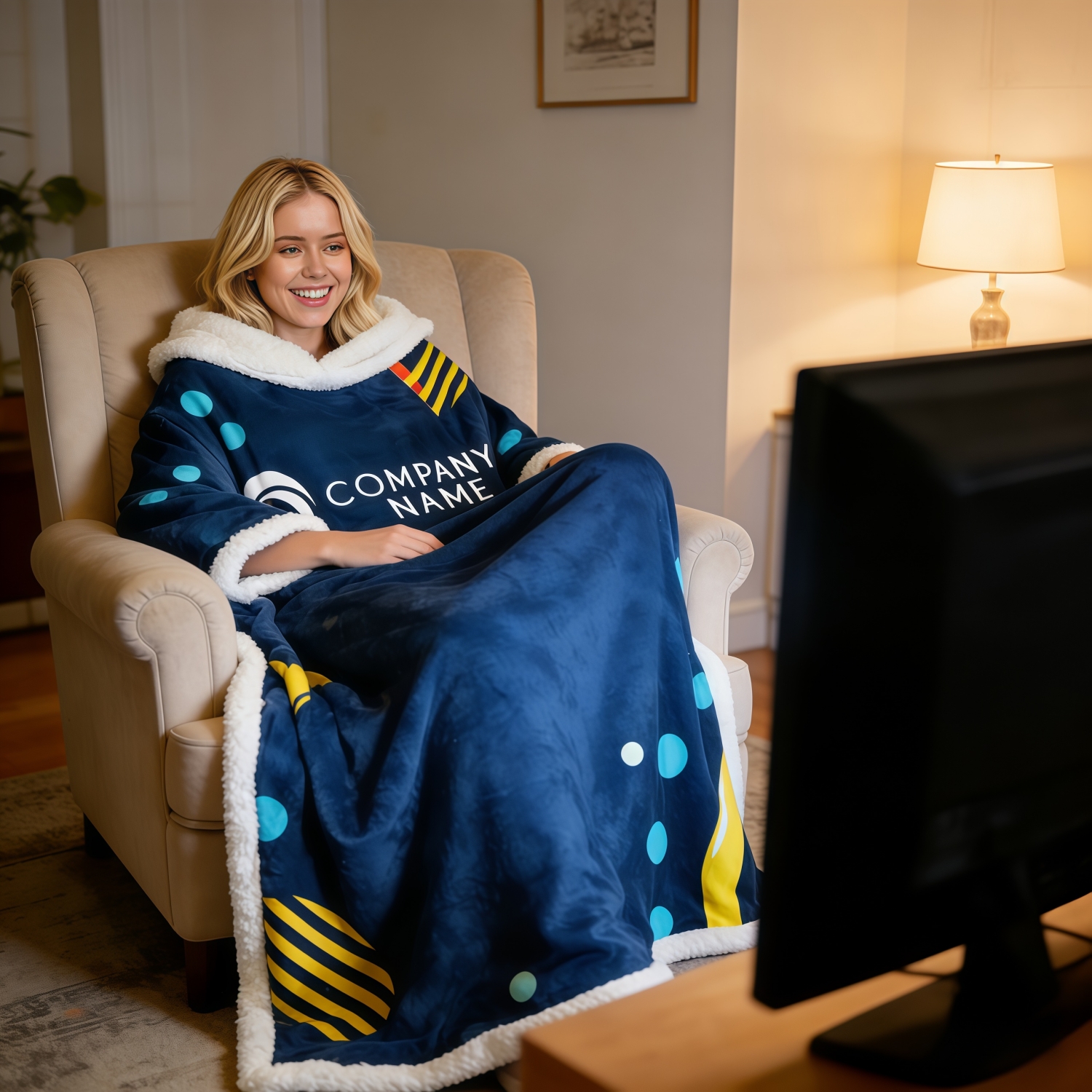 Premium 100% Polyester Sublimated Front Wear Blanket - Image 2