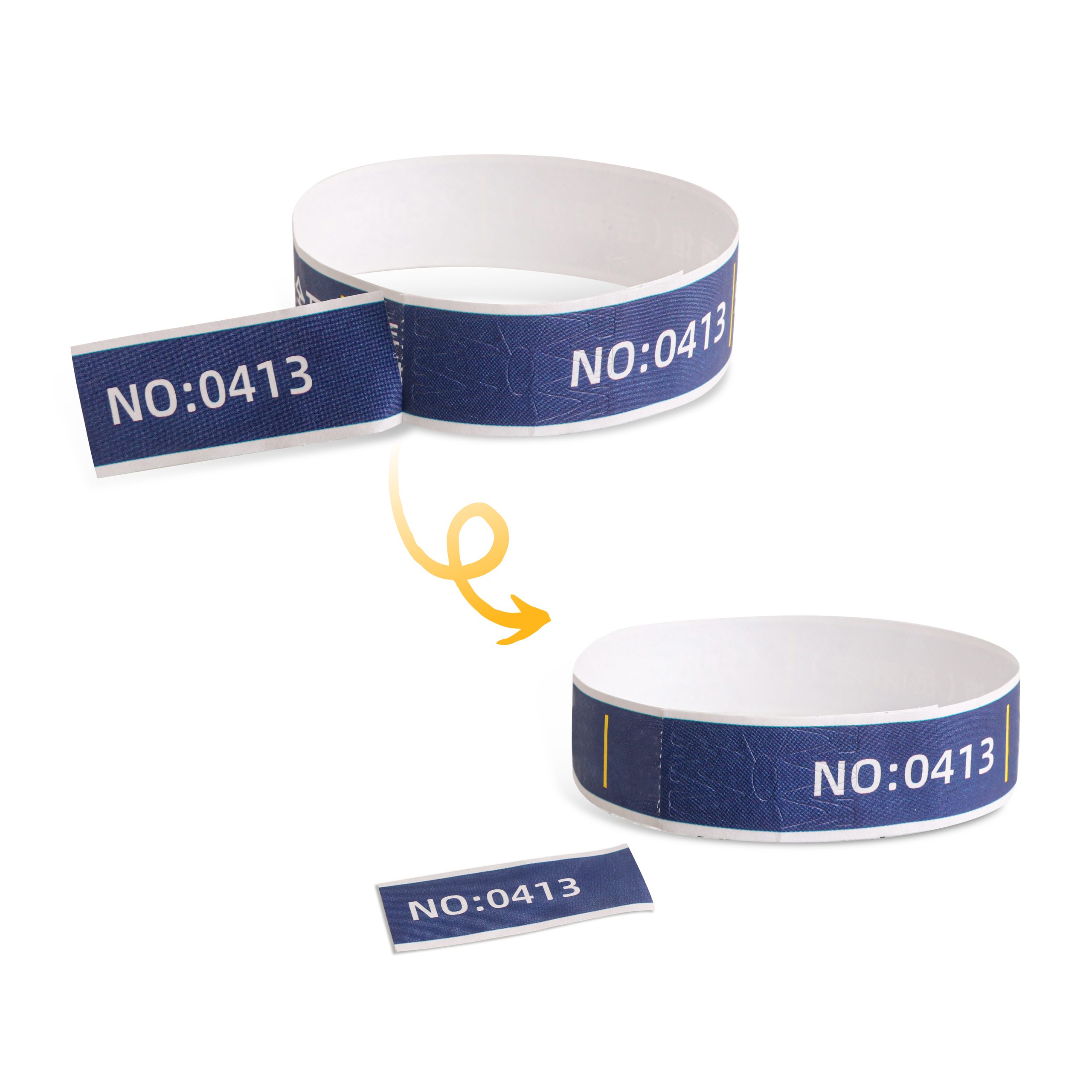 Tabbed Disposable Tyvek Wristband - Image 3