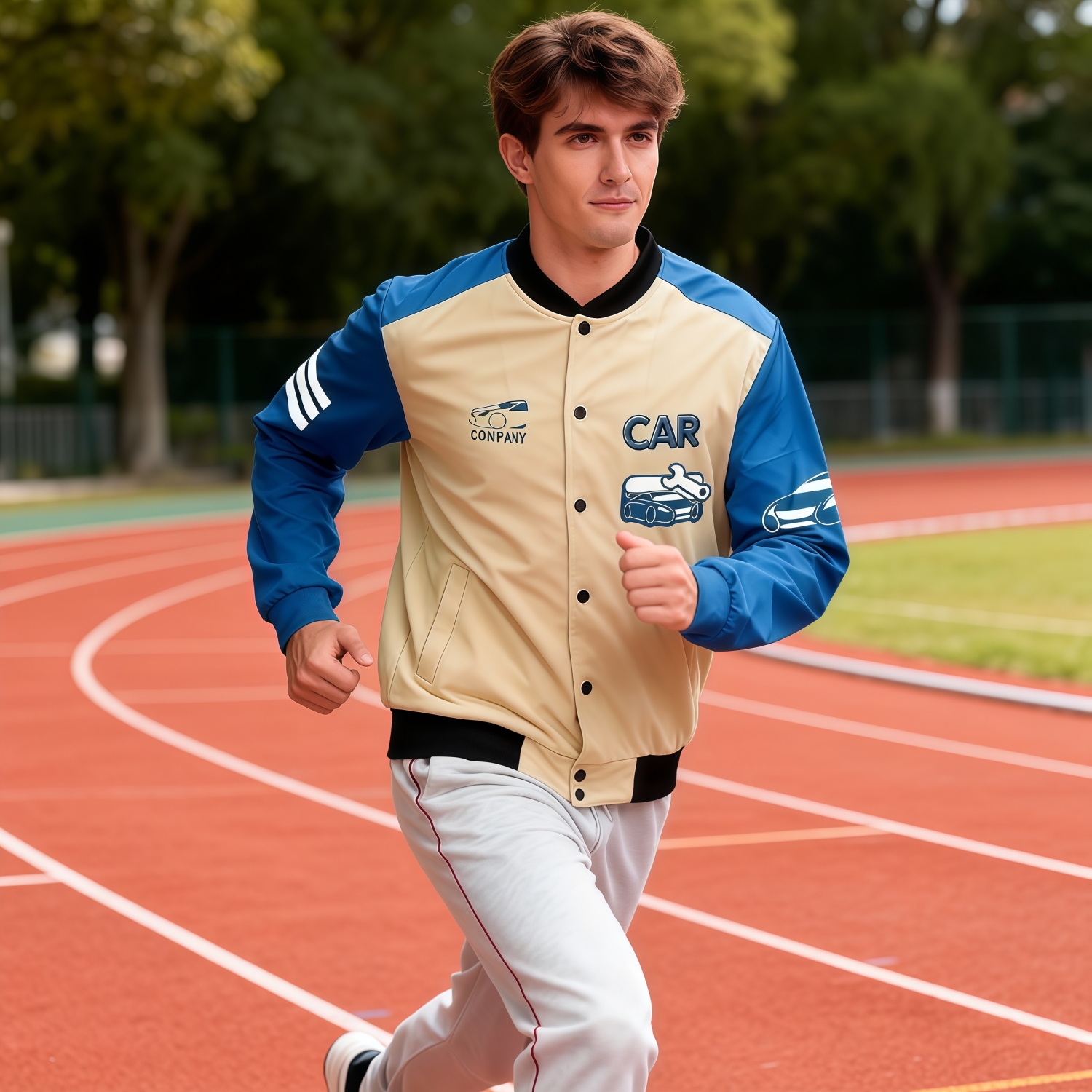 Unisex Polyester Scuba Sublimated Varsity Jacket - Image 3