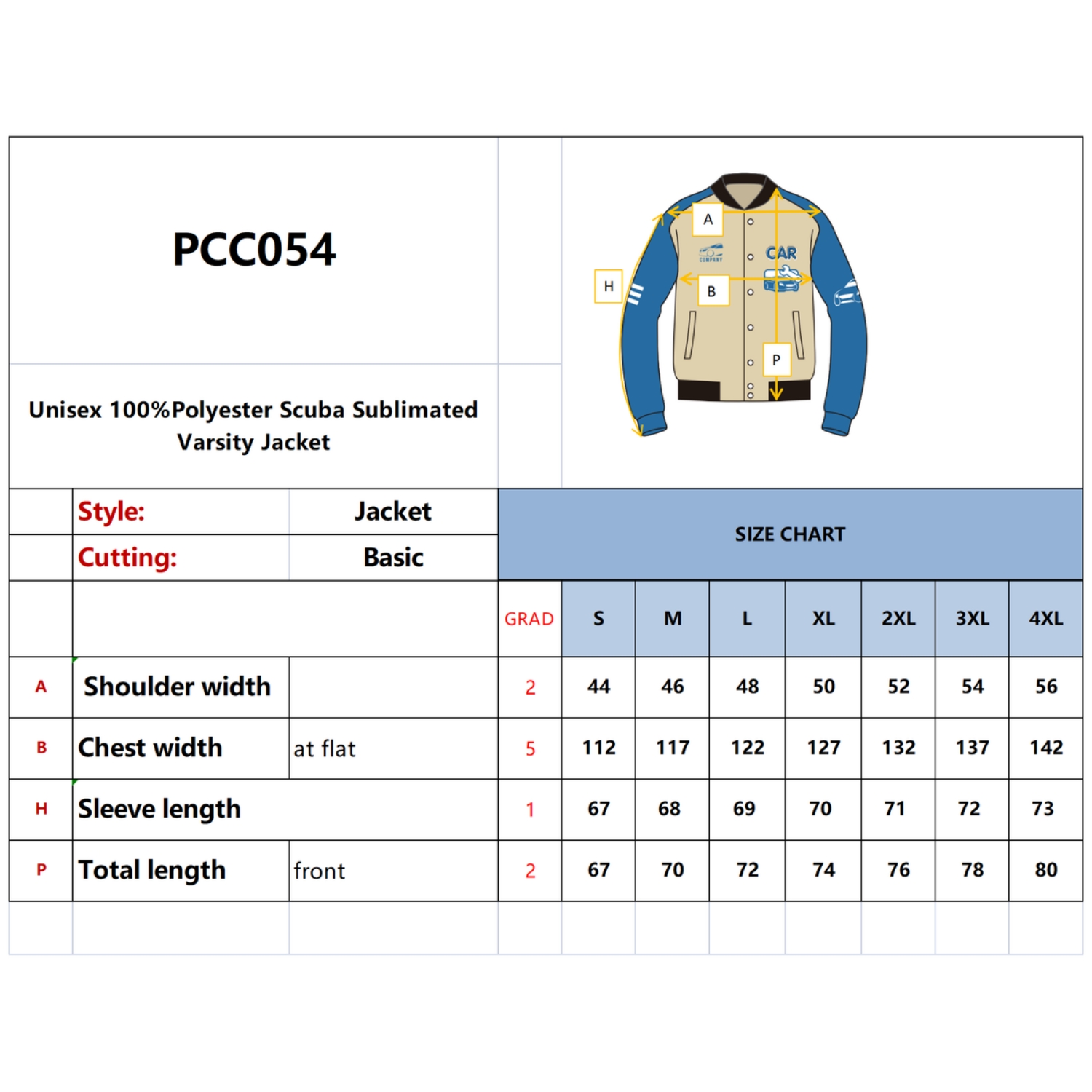 Unisex Polyester Scuba Sublimated Varsity Jacket - Image 10