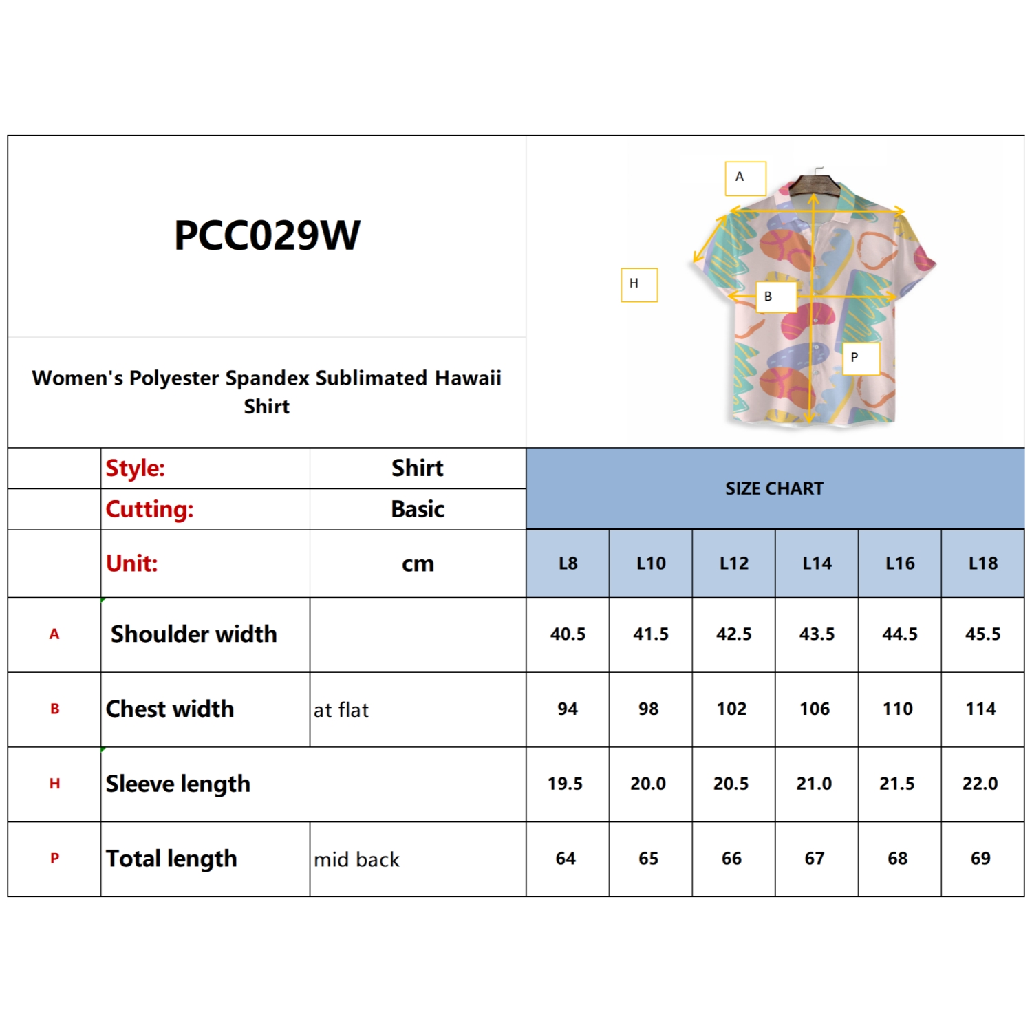 Women's Polyester Spandex Sublimated Hawaiian Shirt - Image 13