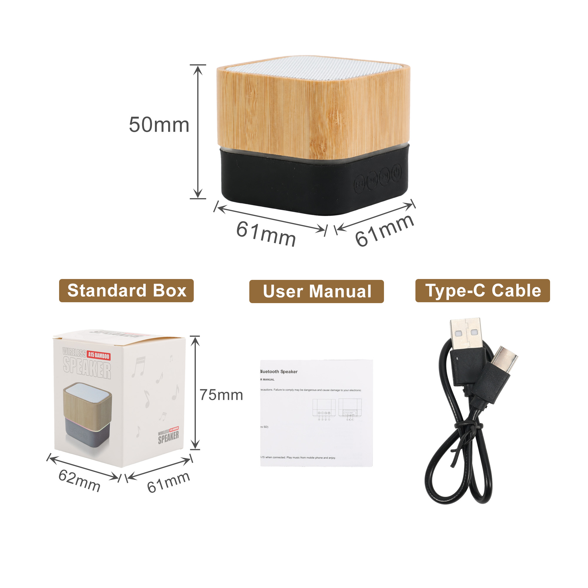 Bamboo Bluetooth Wireless Speaker - Image 4