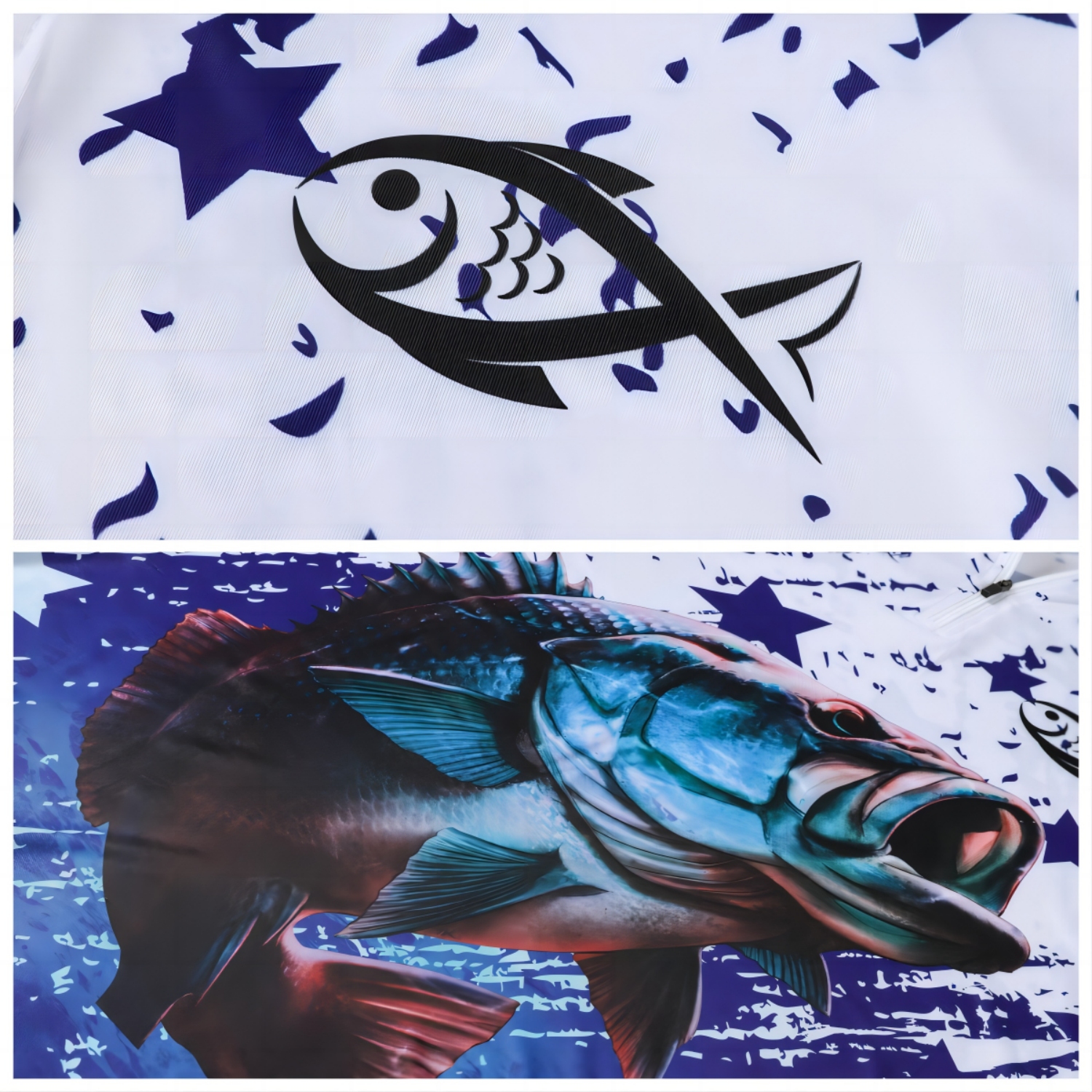 Men's Polyester Spandex Sublimated 1/4 Zip Fishing Hood Shirt - Image 5