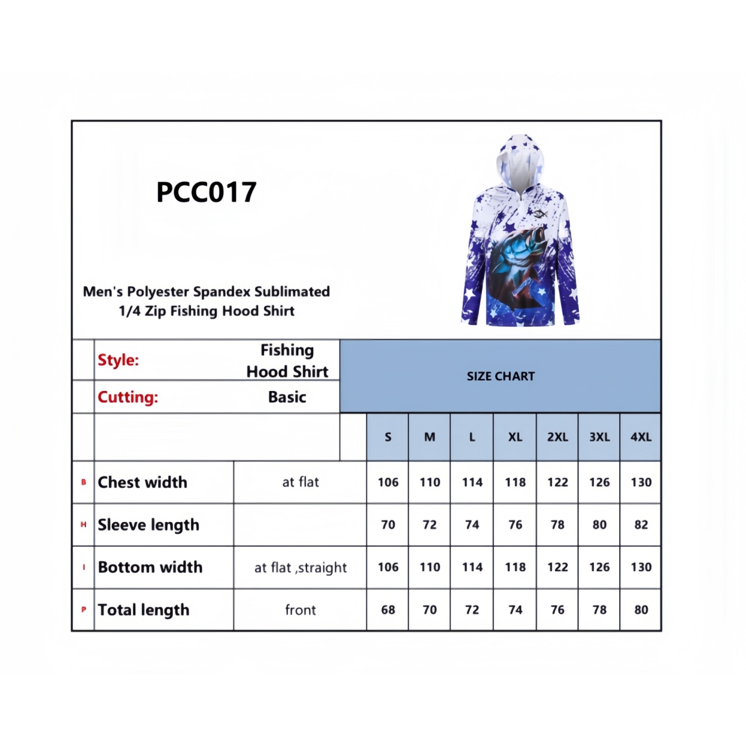 Men's Polyester Spandex Sublimated 1/4 Zip Fishing Hood Shirt - Image 10