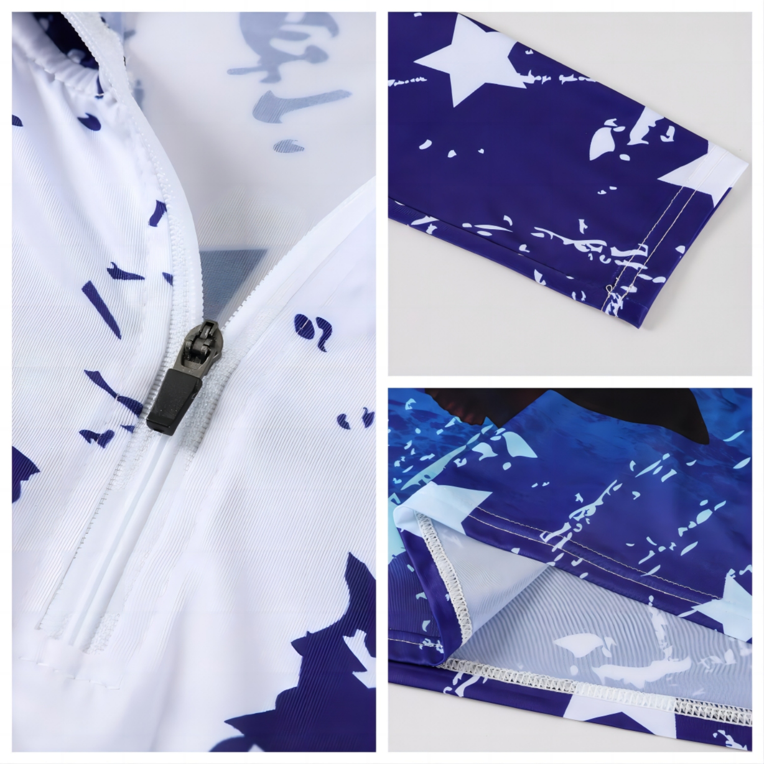 Men's Polyester Spandex Sublimated 1/4 Zip Fishing Hood Shirt - Image 6