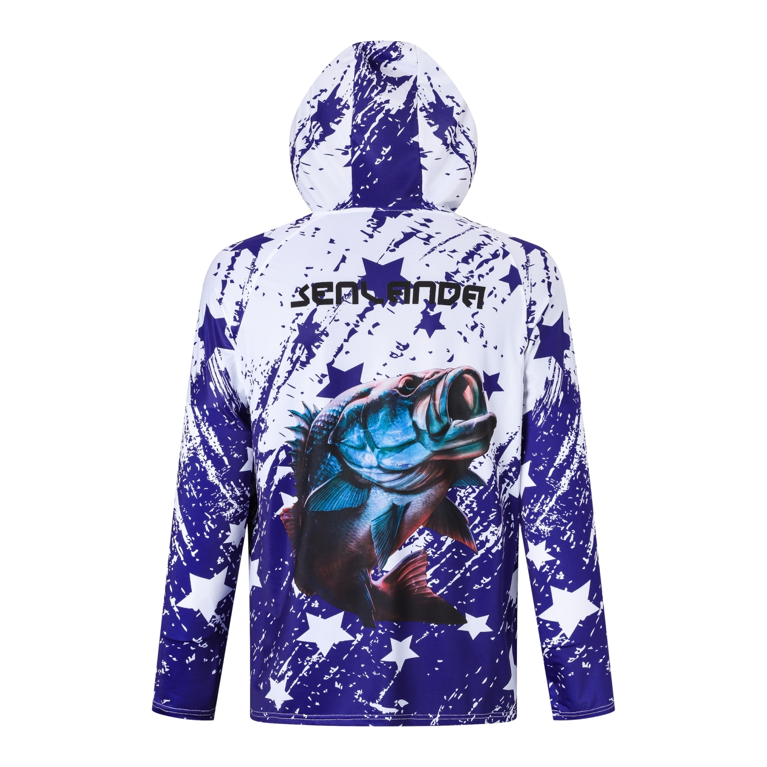 Men's Polyester Spandex Sublimated 1/4 Zip Fishing Hood Shirt - Image 4