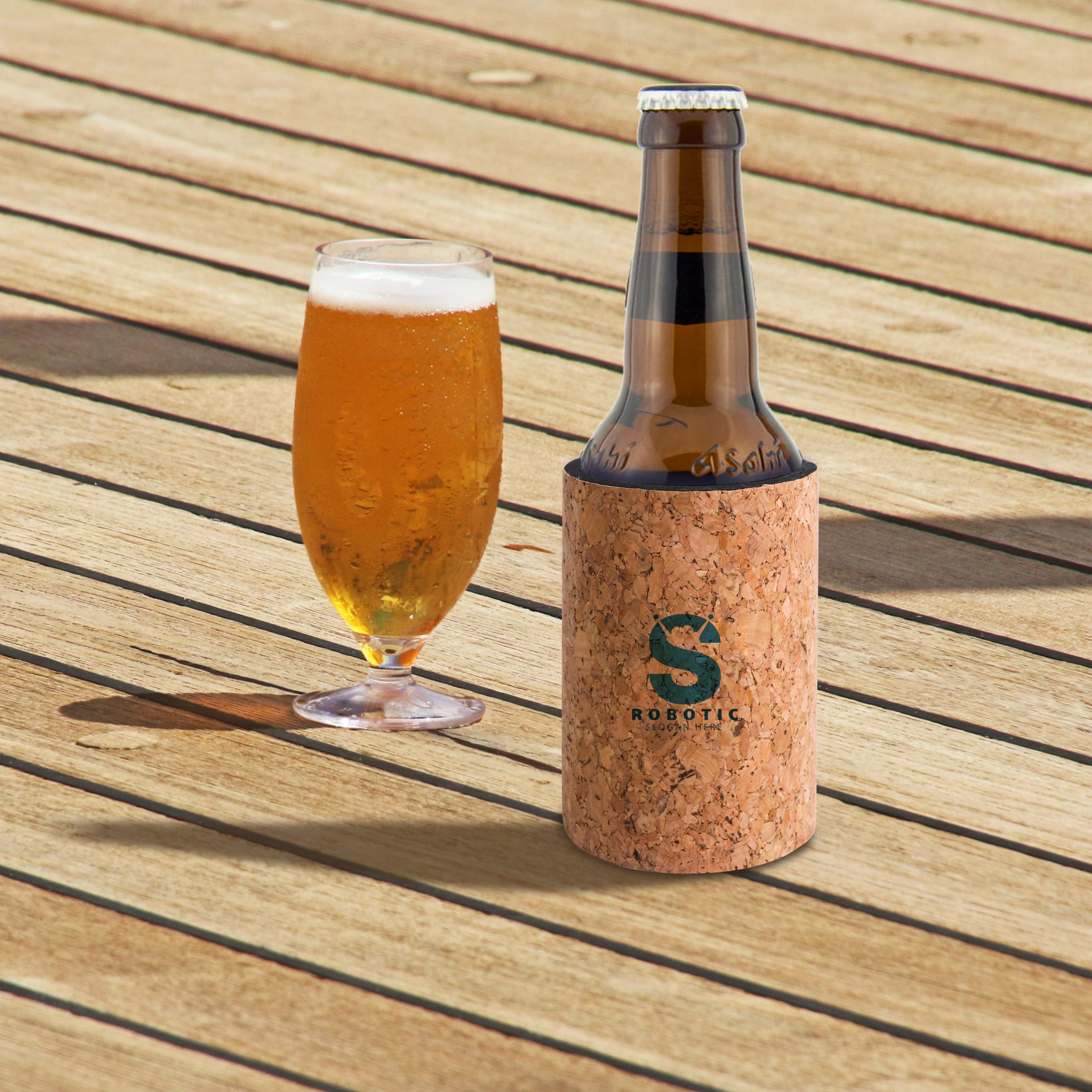 Cork Stubby Holder with Base - Image 6