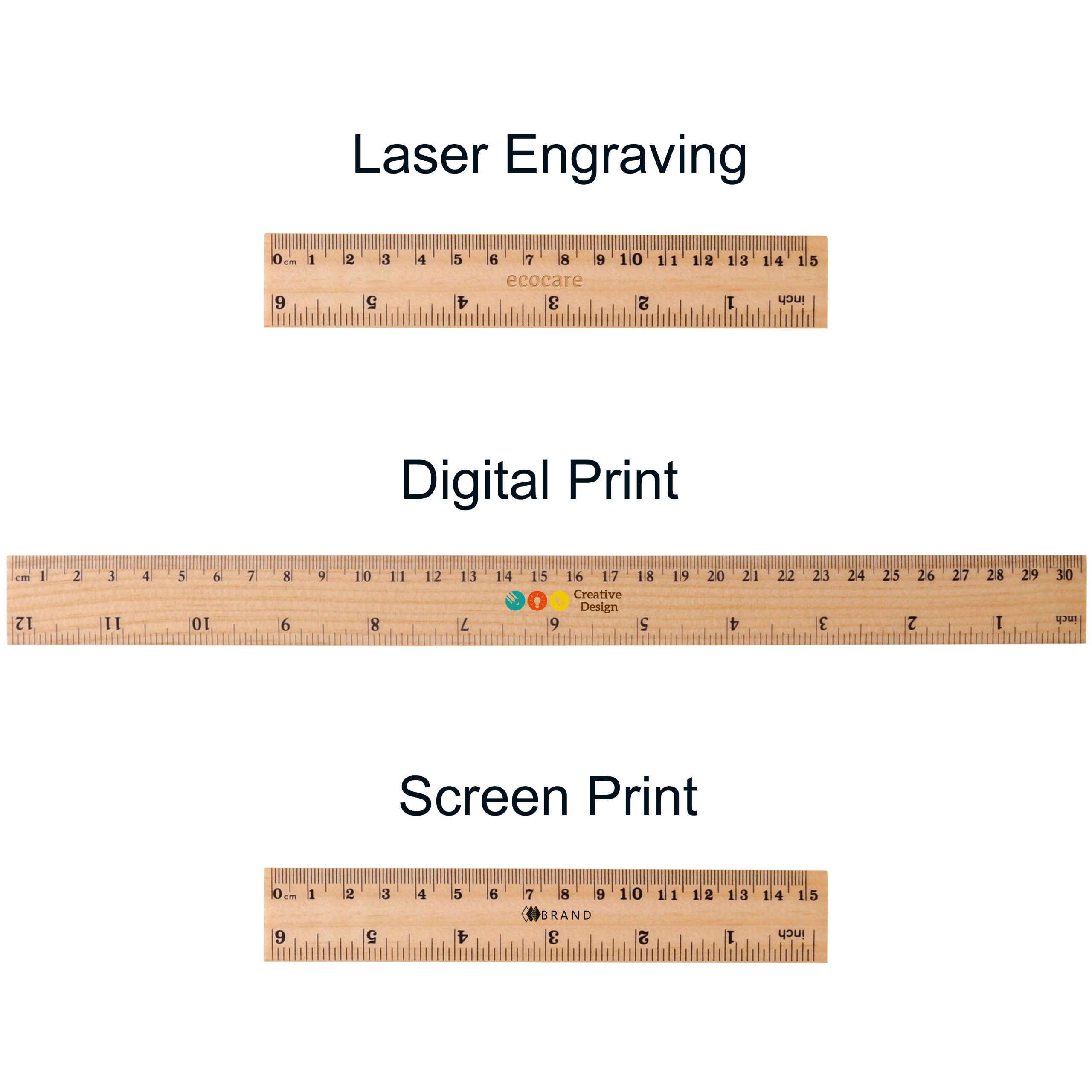 Dual Scale Wooden Ruler - Image 4