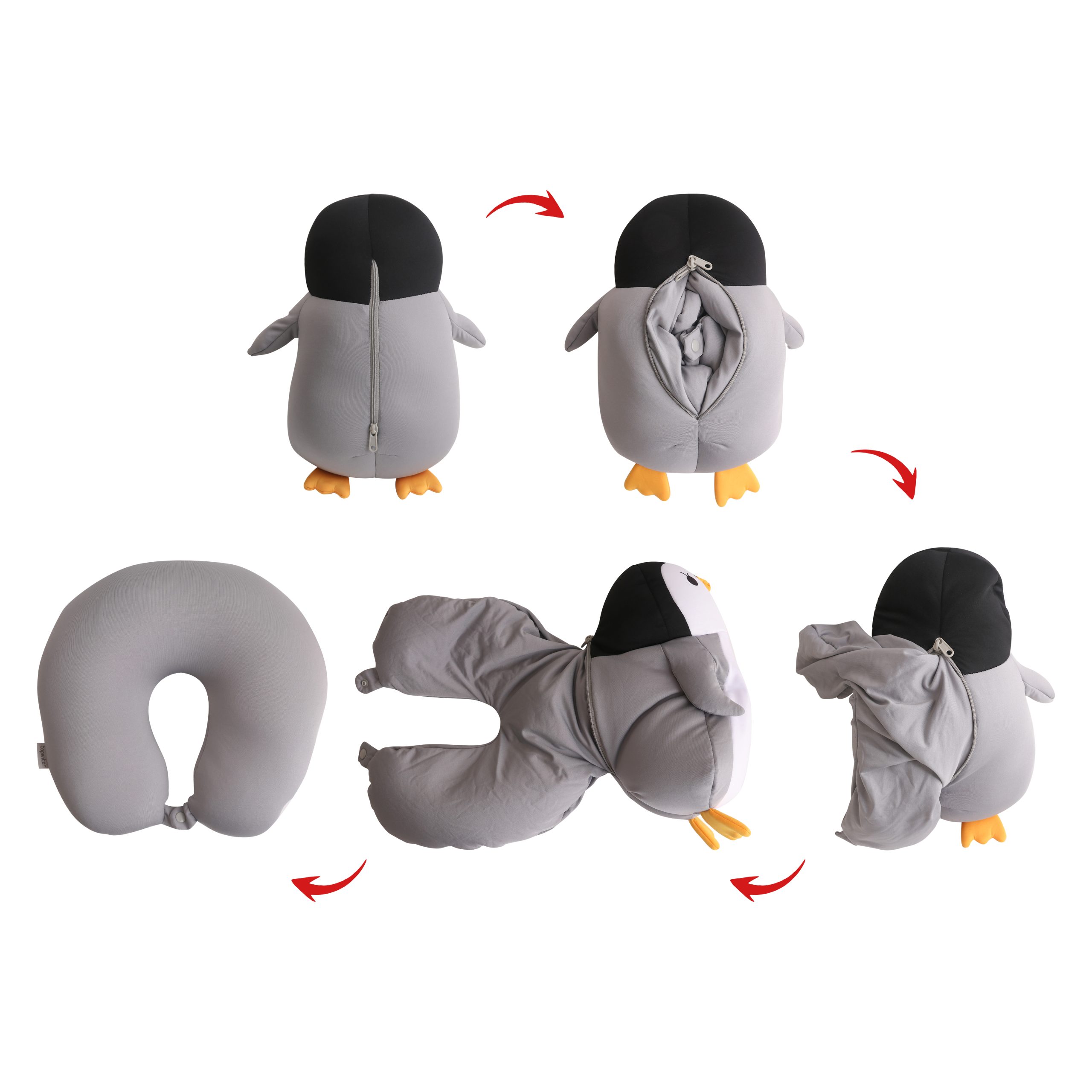 Penguin Shaped 2 In 1 Travel Pillow - Image 3