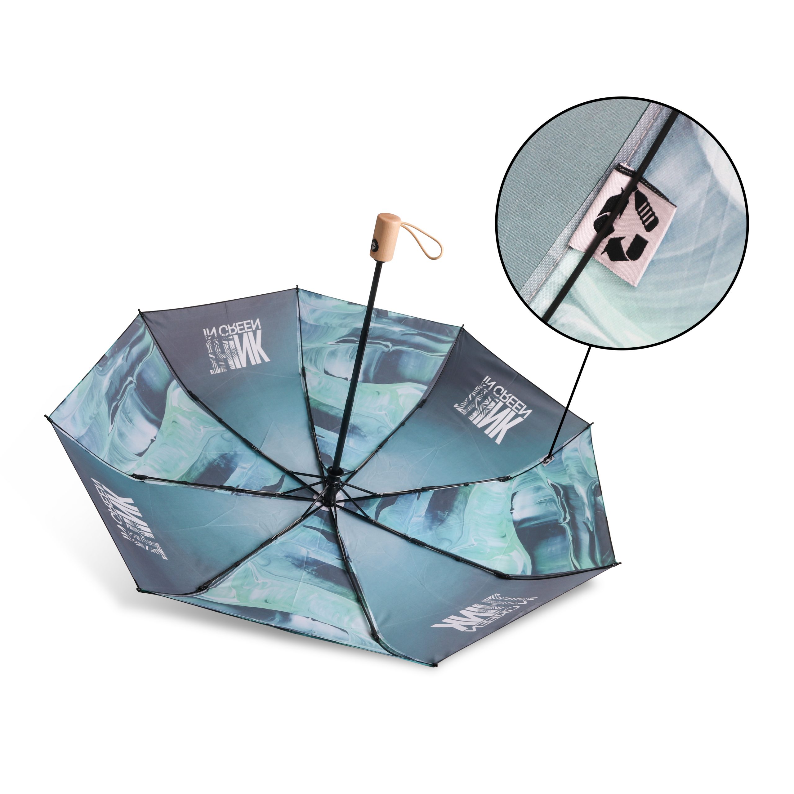 Triple folding RPET umbrella - auto open and close - Image 6