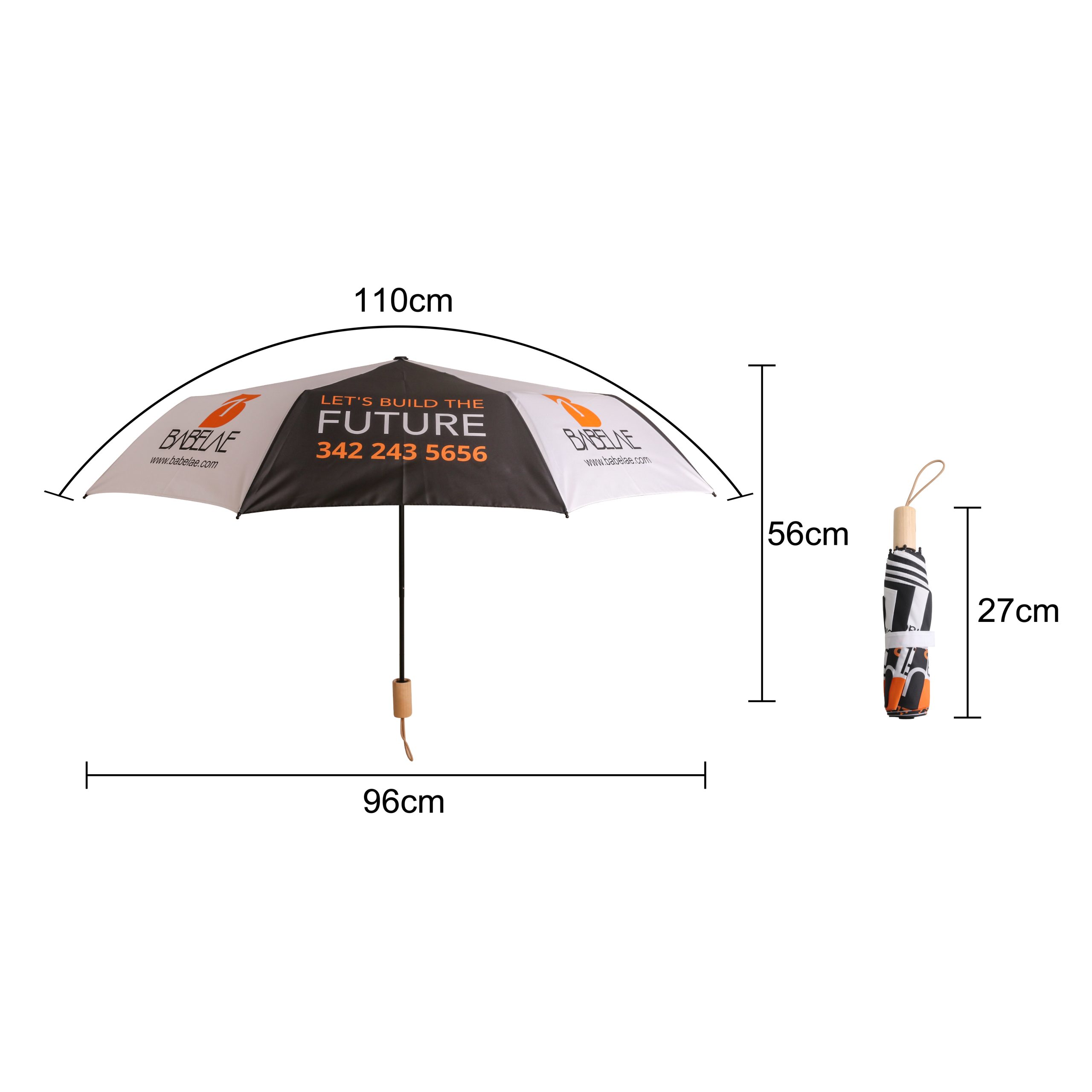 Regular Triple folding RPET umbrella - Image 4