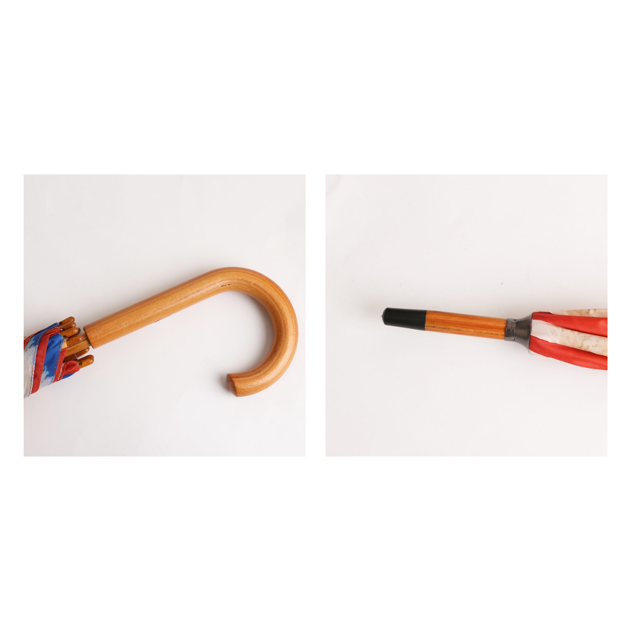 RPET Wooden Umbrella with Curved Handle - Image 6