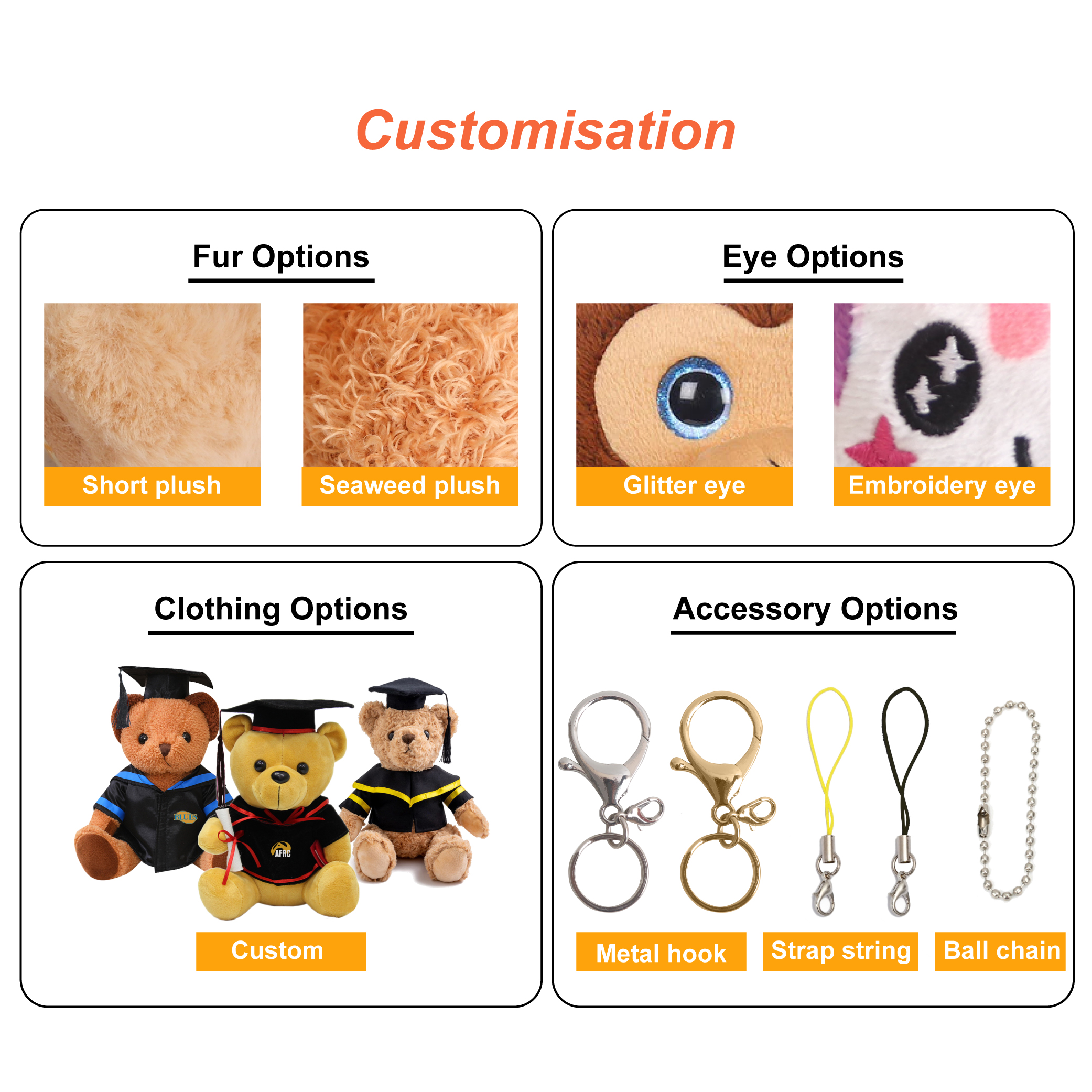 Custom Graduation Bear Keyrings - Image 4