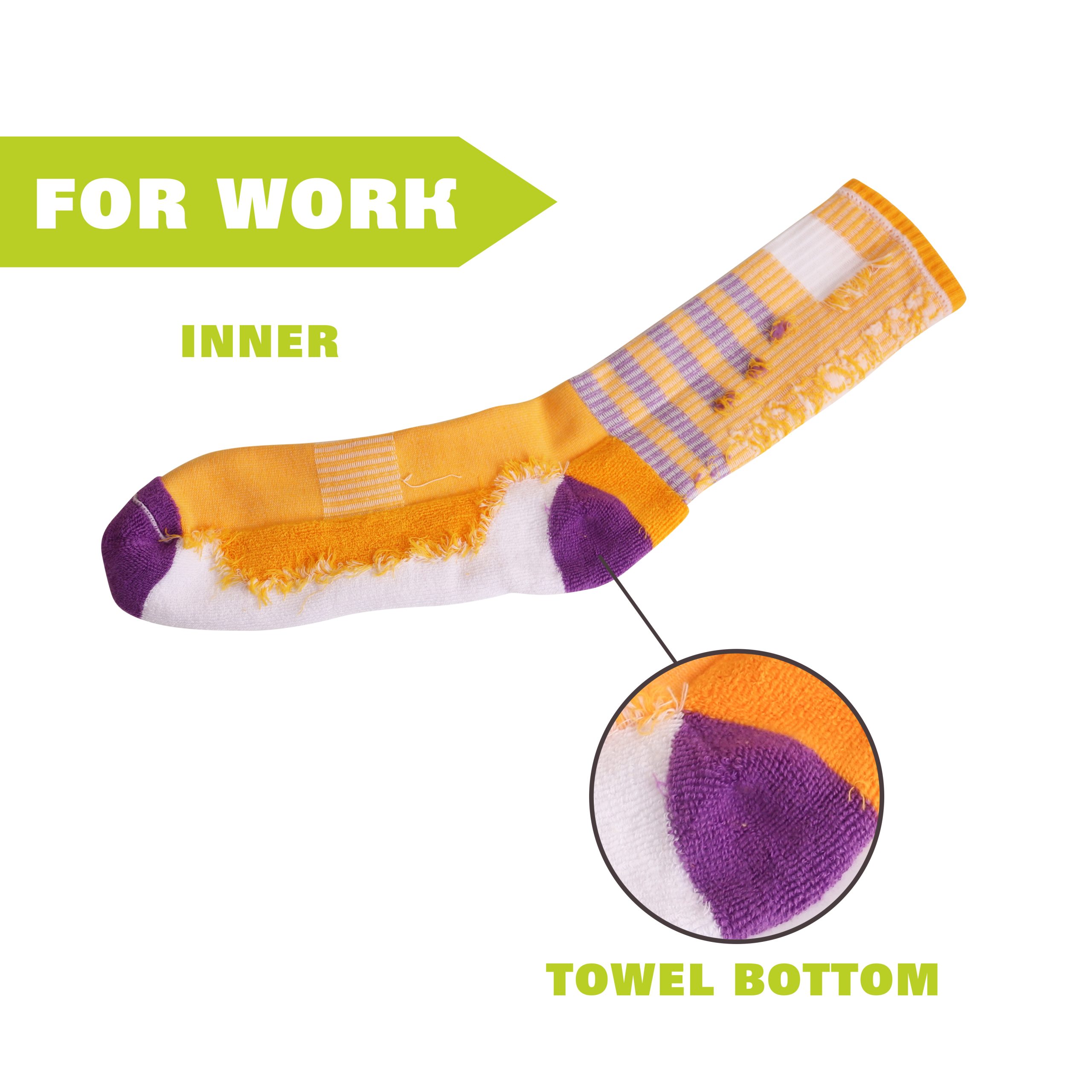 Premium Crew Woven Work Socks - With Towel Bottom - Image 7