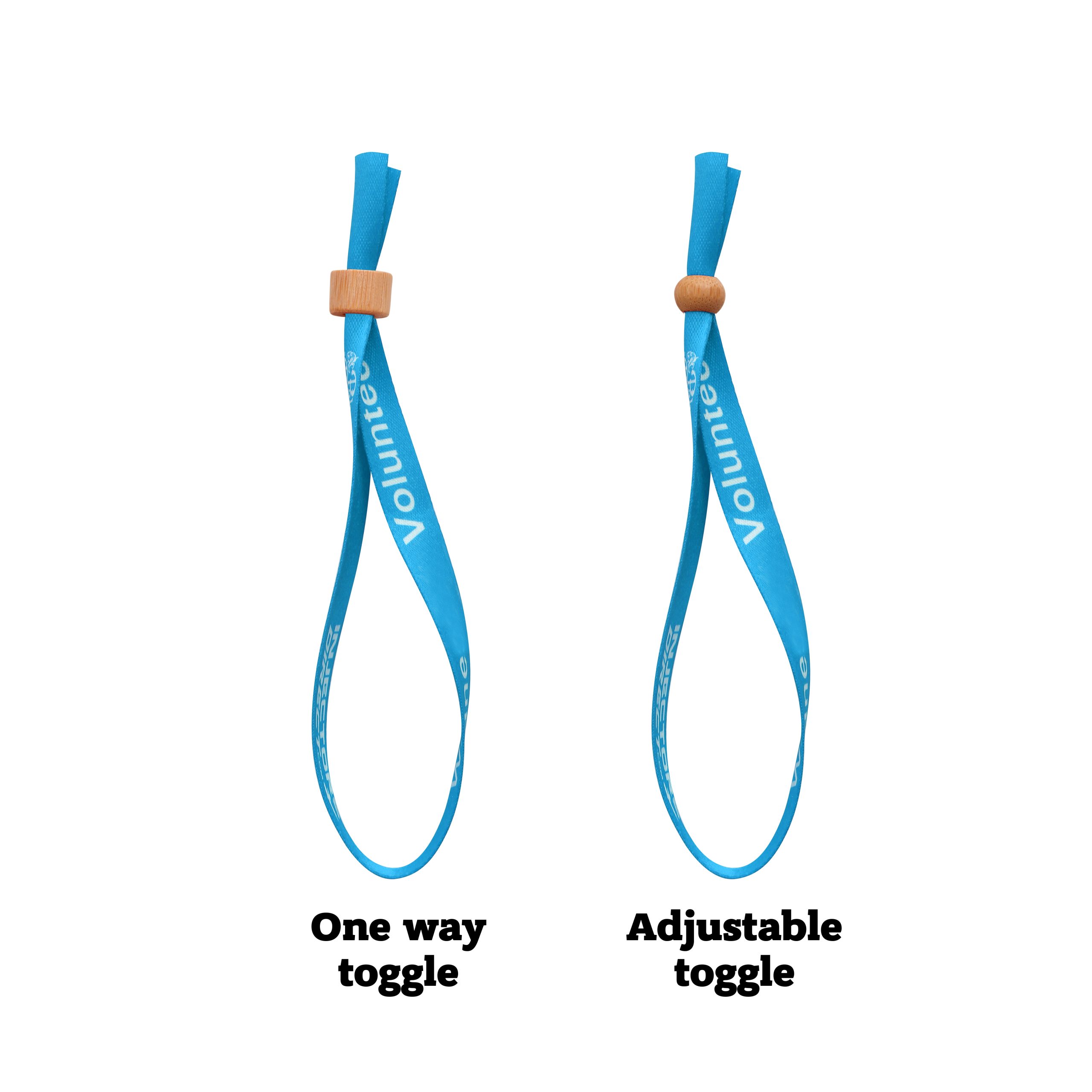 RPET Fabric WristBand with Bamboo toggle - Image 2