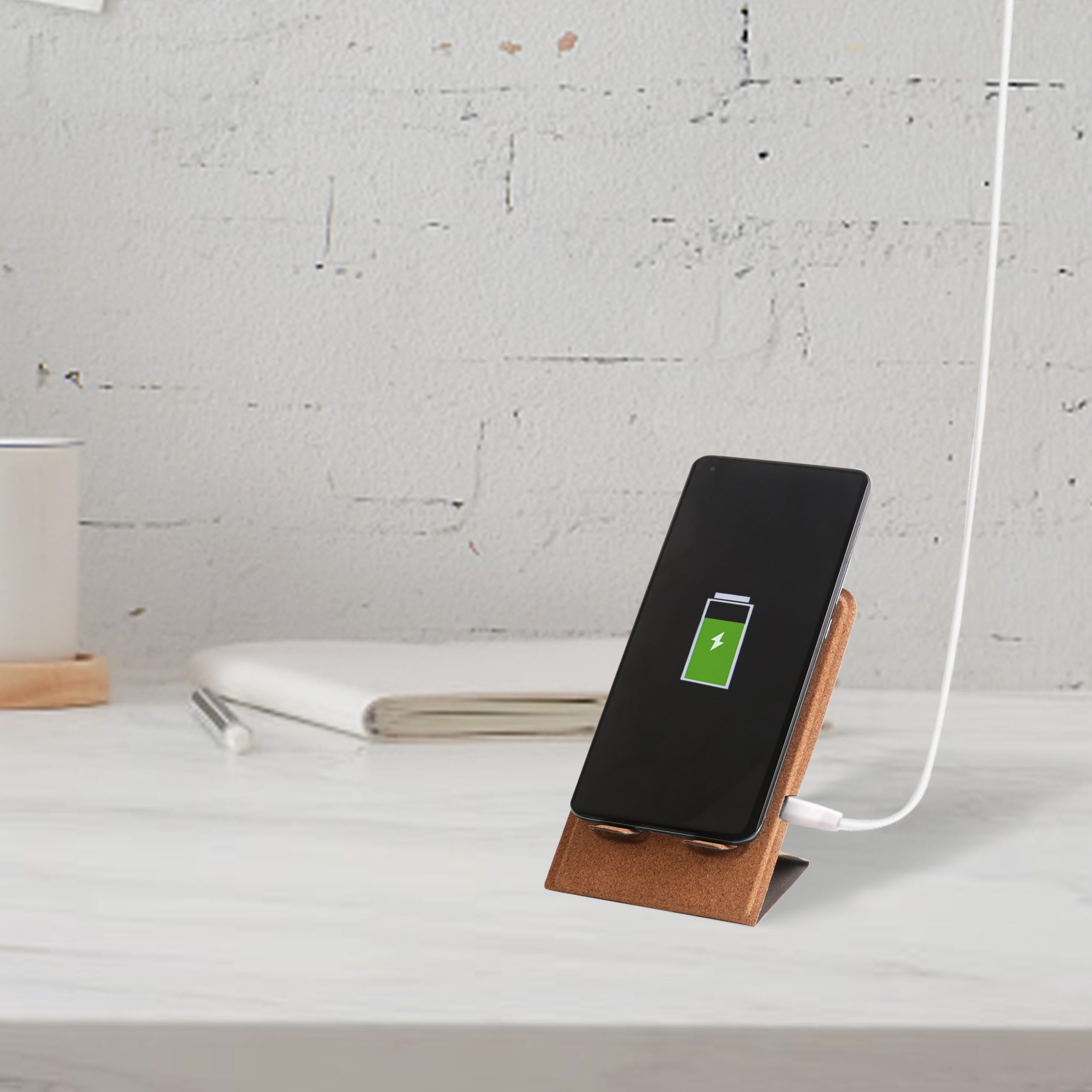 10W Stand Cork Wireless Charger - Image 5
