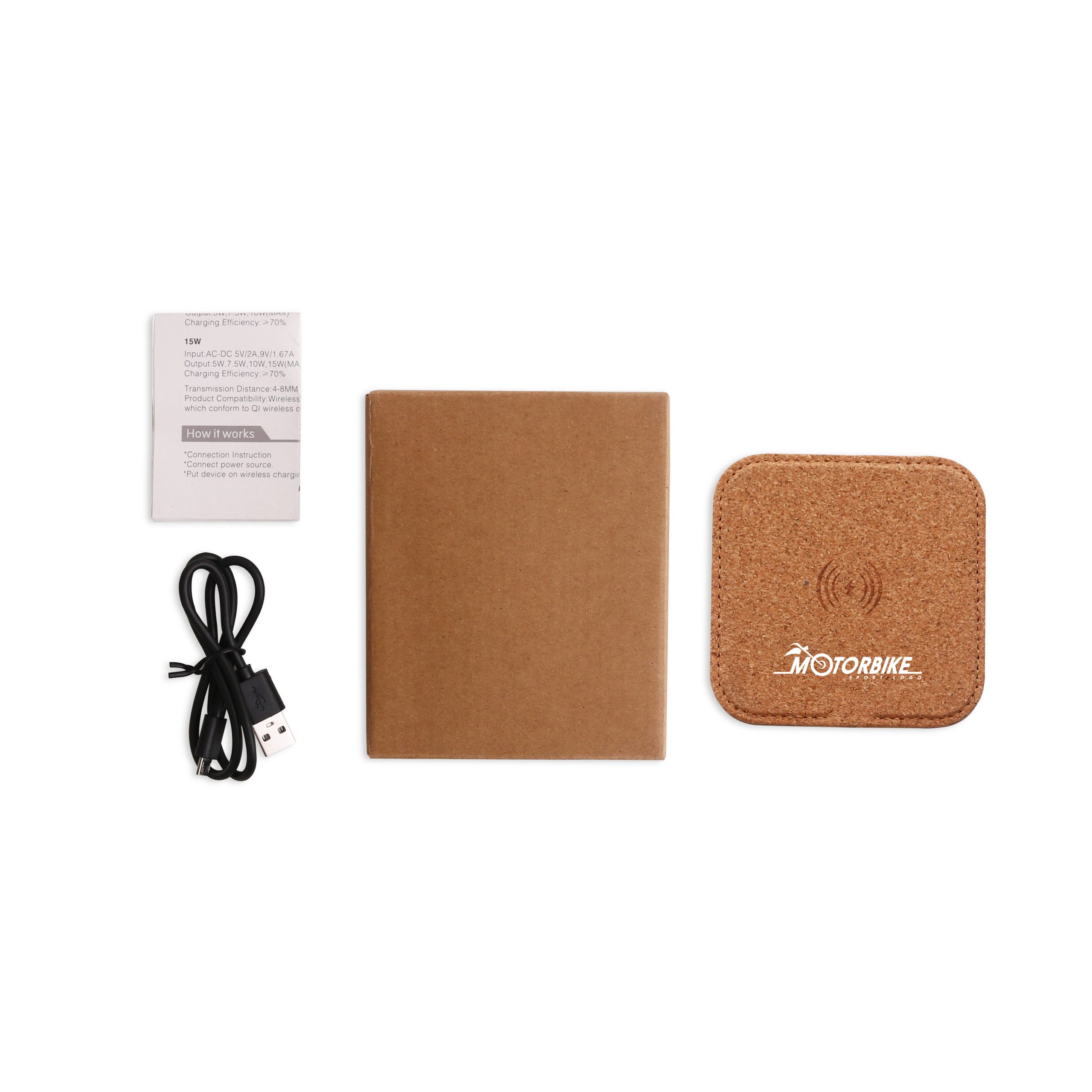 10W Square Cork Wireless Charger - Image 6