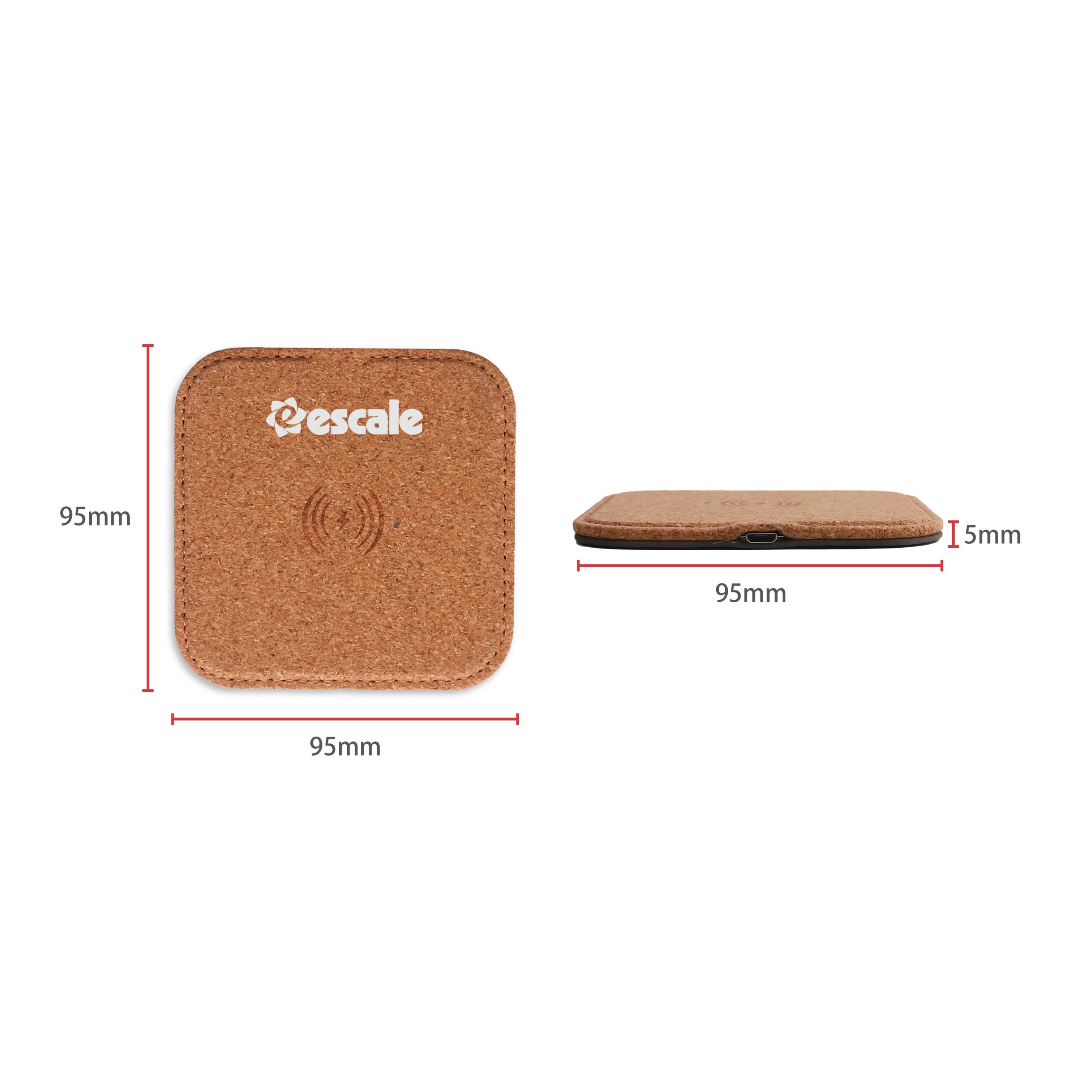 10W Square Cork Wireless Charger - Image 3