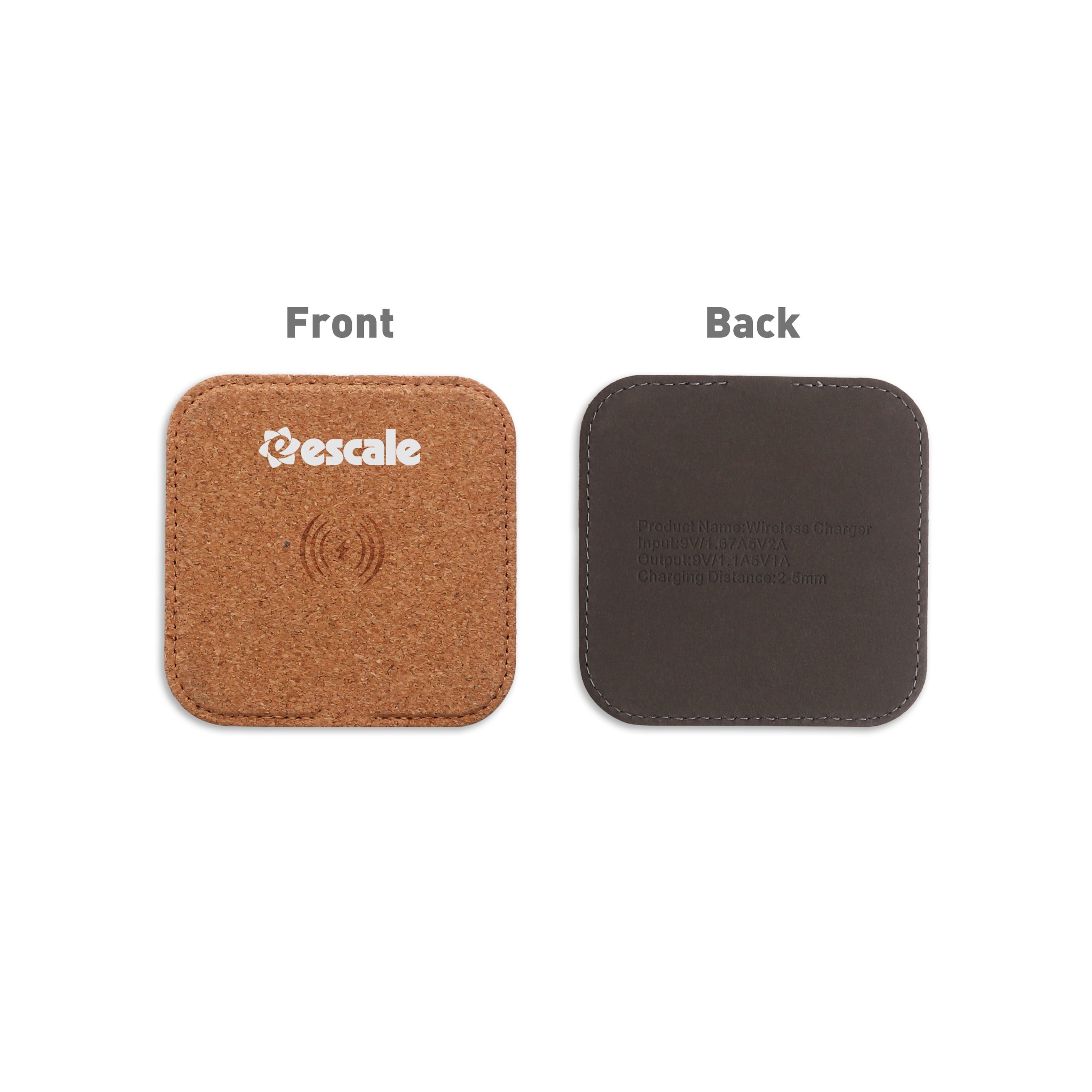 10W Square Cork Wireless Charger - Image 2