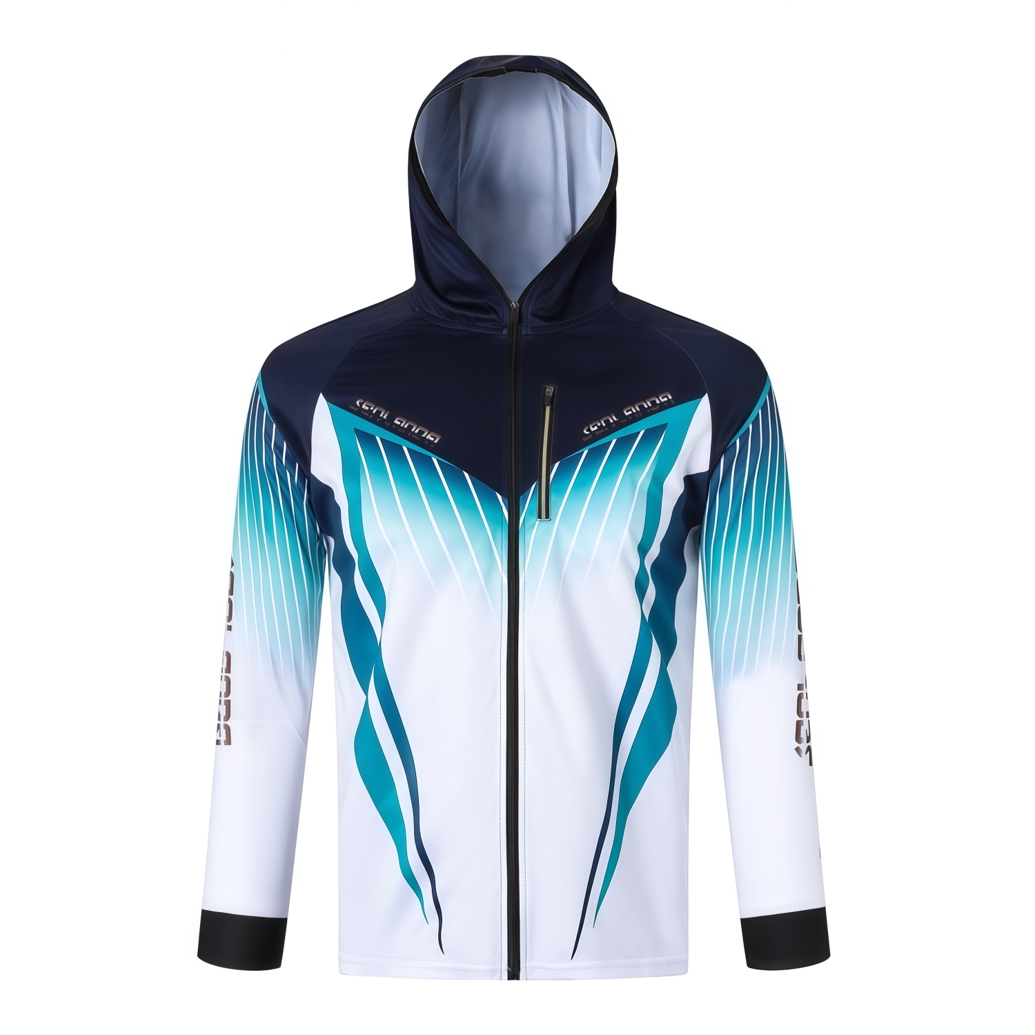 Men's 100% Polyester Sublimated Fishing Hooded Jacket - Image 4