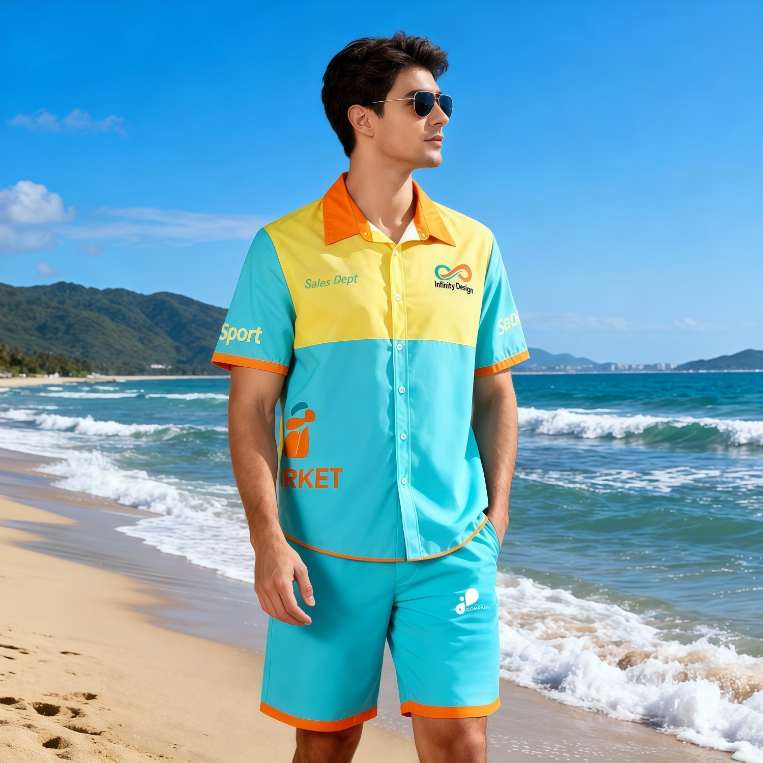 Men's Polyester Spandex Sublimated Hawaiian Shirt - Image 2