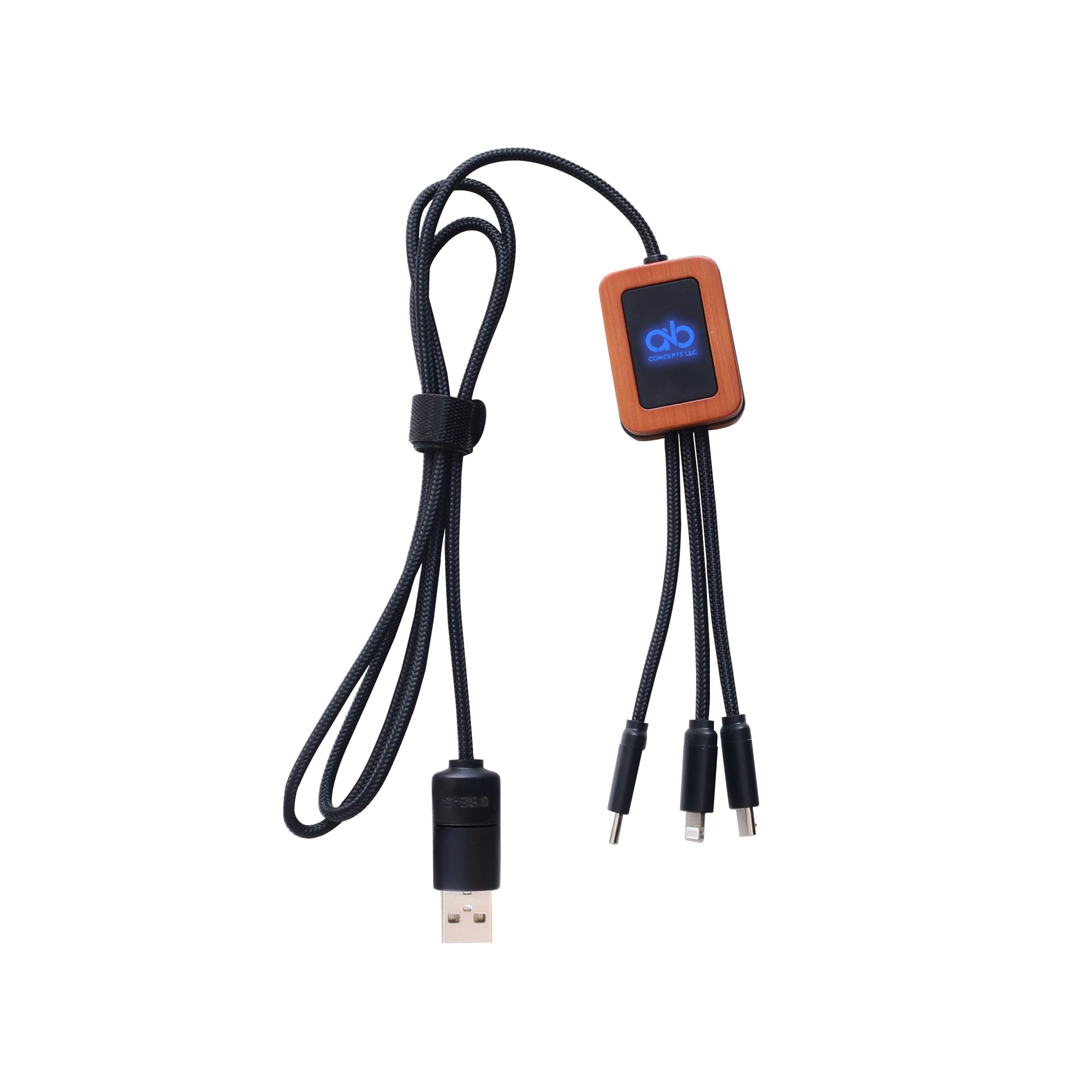 Long Light Up Charging Cable - Square Shape - Image 2
