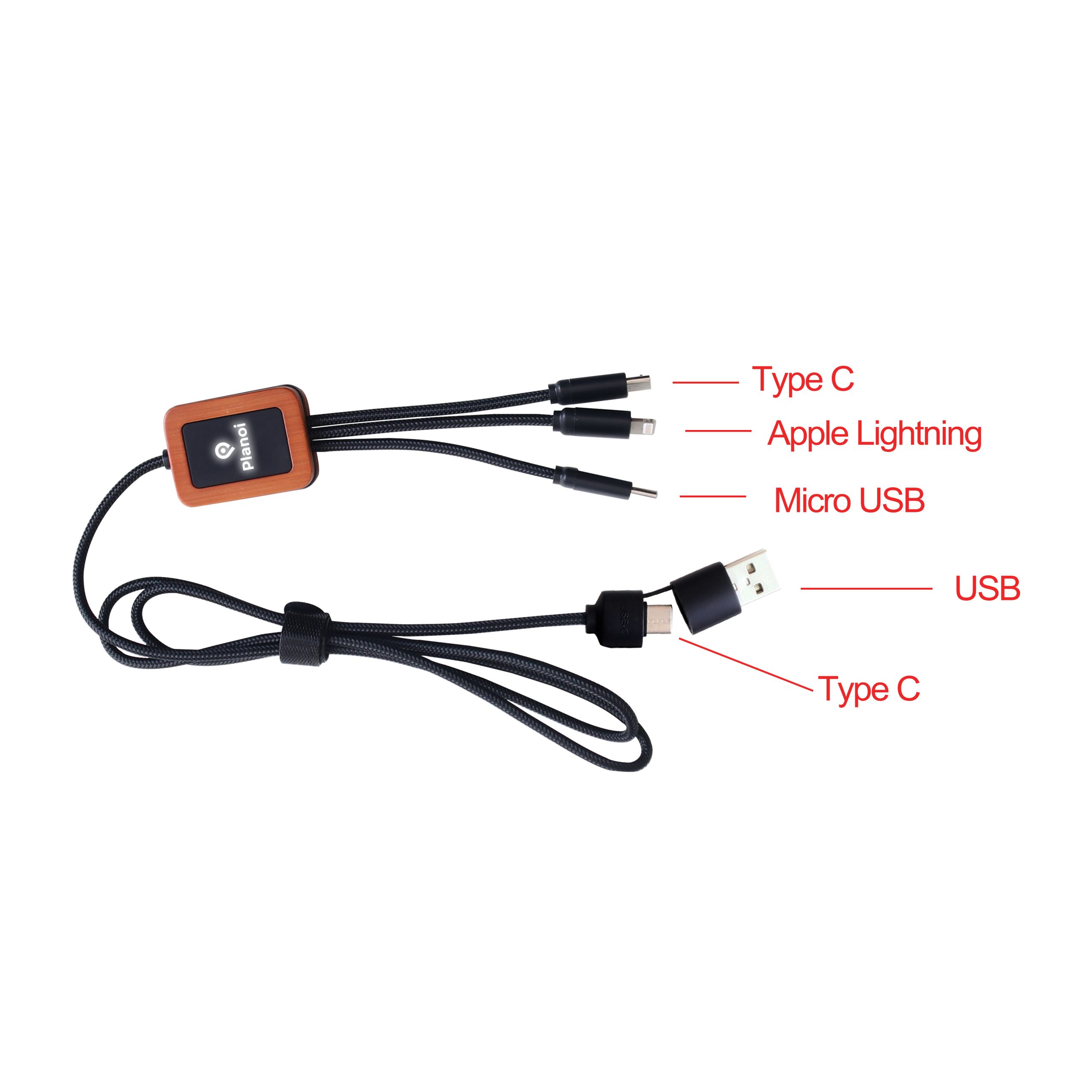 Long Light Up Charging Cable - Square Shape - Image 5