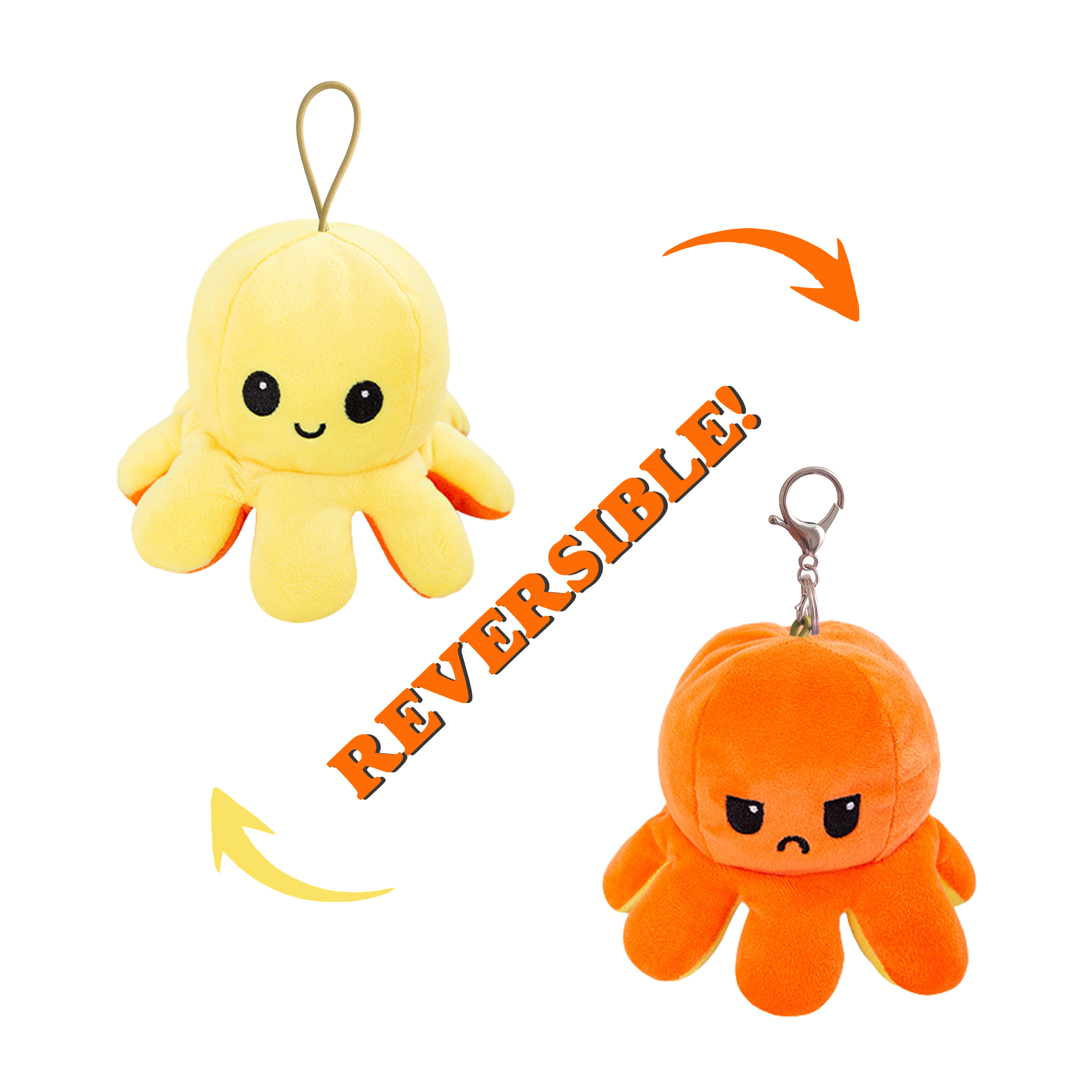 Small Reversible Octopus Plush Toy - Image 3