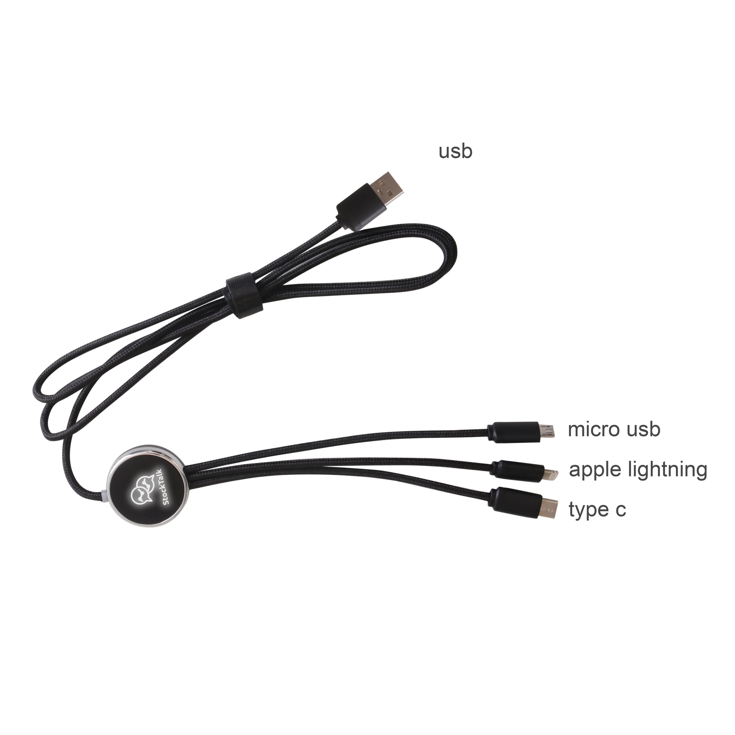 3-In-1 Light Up 1.2m Long Charging Cable - Image 5