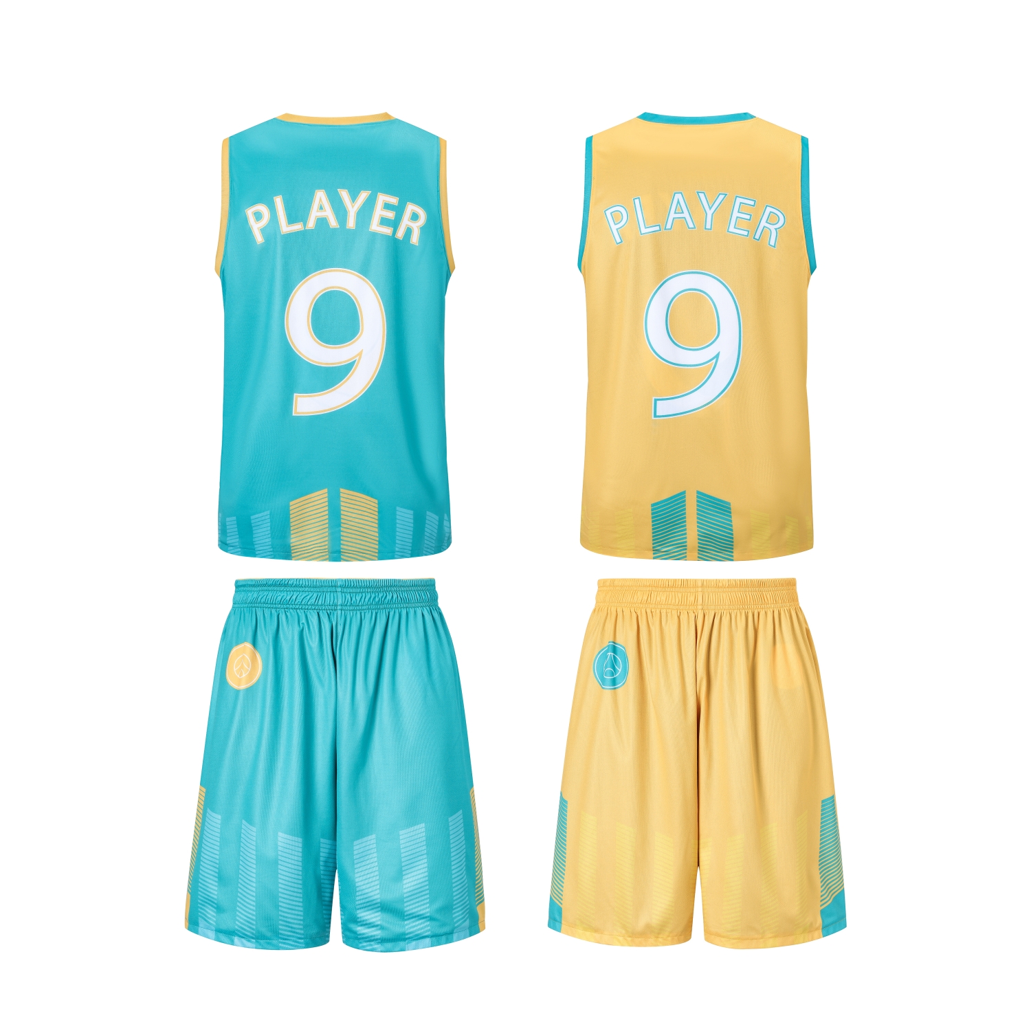 Unisex Adults 100% Polyester Sublimated Reversible Basketball Shorts - Image 3