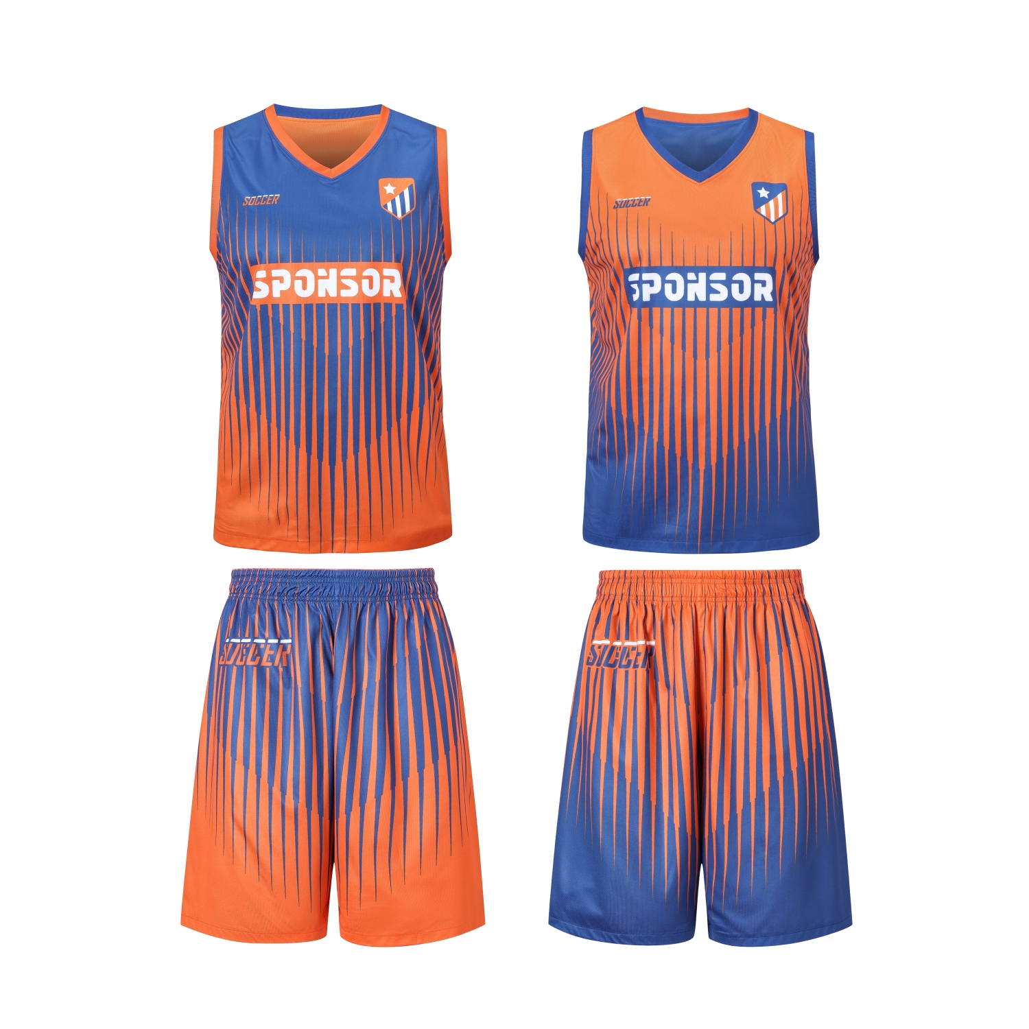 Unisex Adults 100% Polyester Sublimated Reversible Basketball Shorts - Image 4