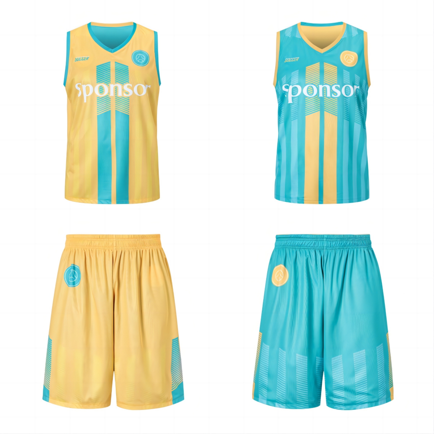 Unisex Adults 100% Polyester Sublimated Reversible Basketball Singlet - Image 2