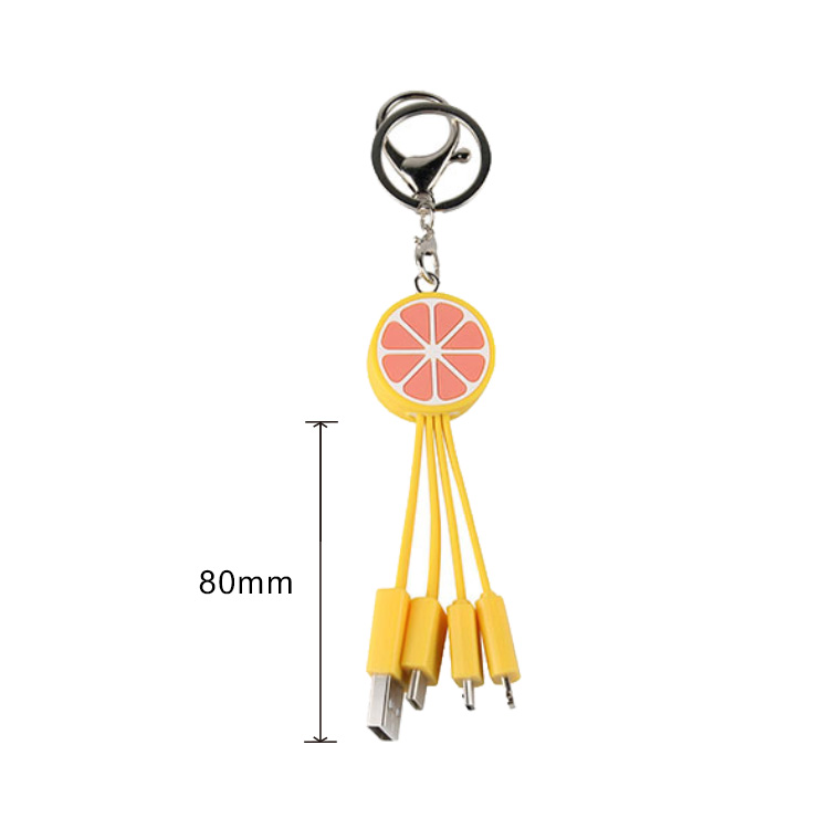 Custom Shape PVC Charging Cable with Keyring - Image 6